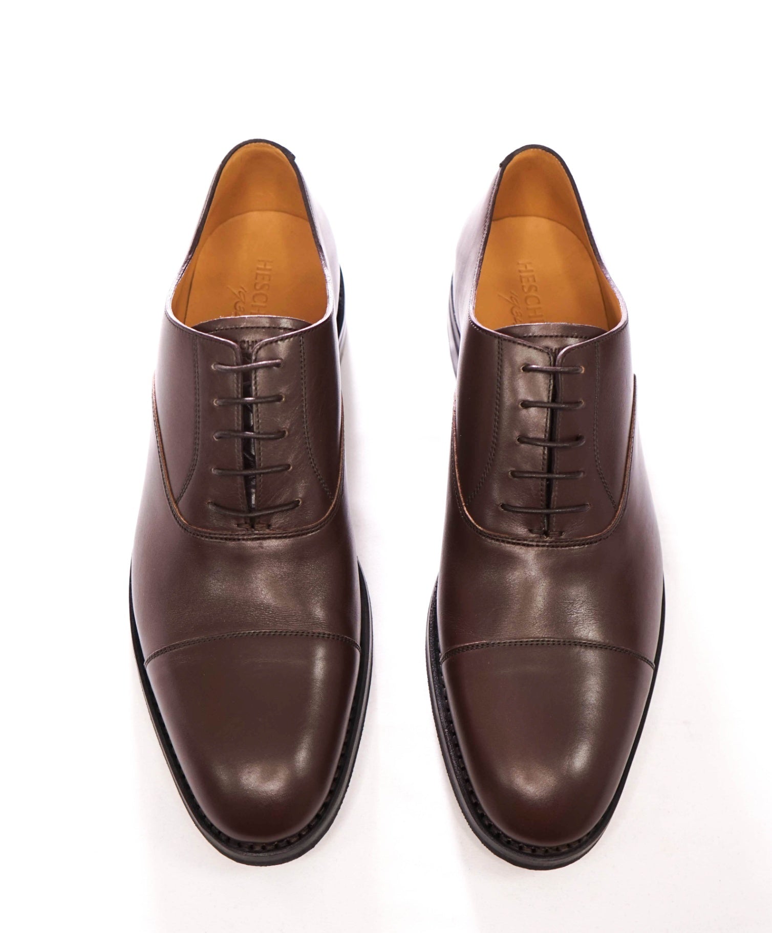 $745 HESCHUNG - Brown GOODYEAR Leather "TILLEUL" Oxfords - US 11 (UK10)