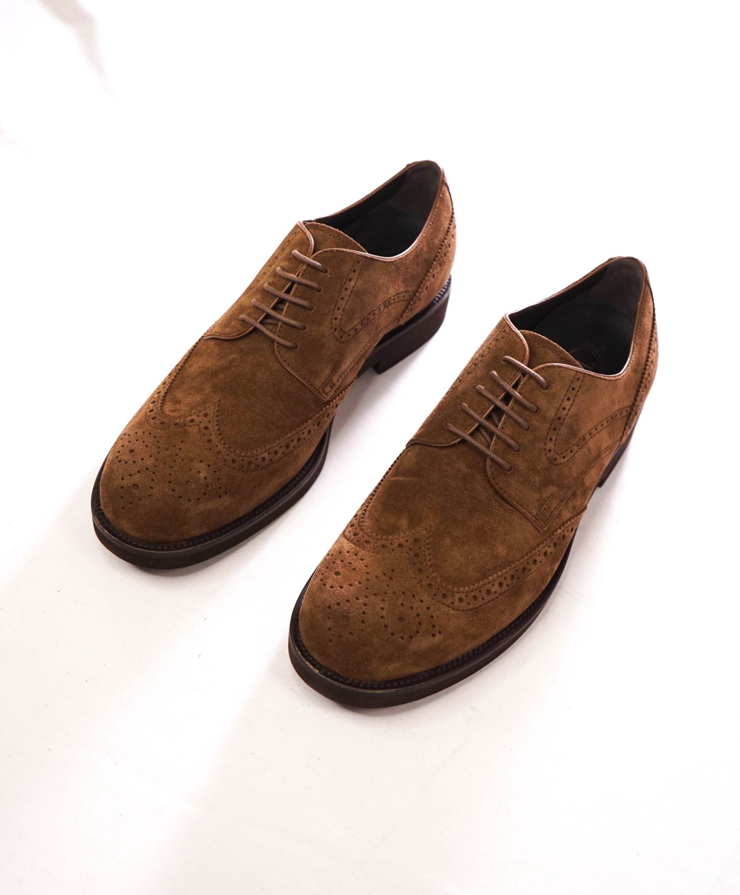 $875 TOD'S - Brown Suede Wingtip Derby - US 10.5 (9.5UK)