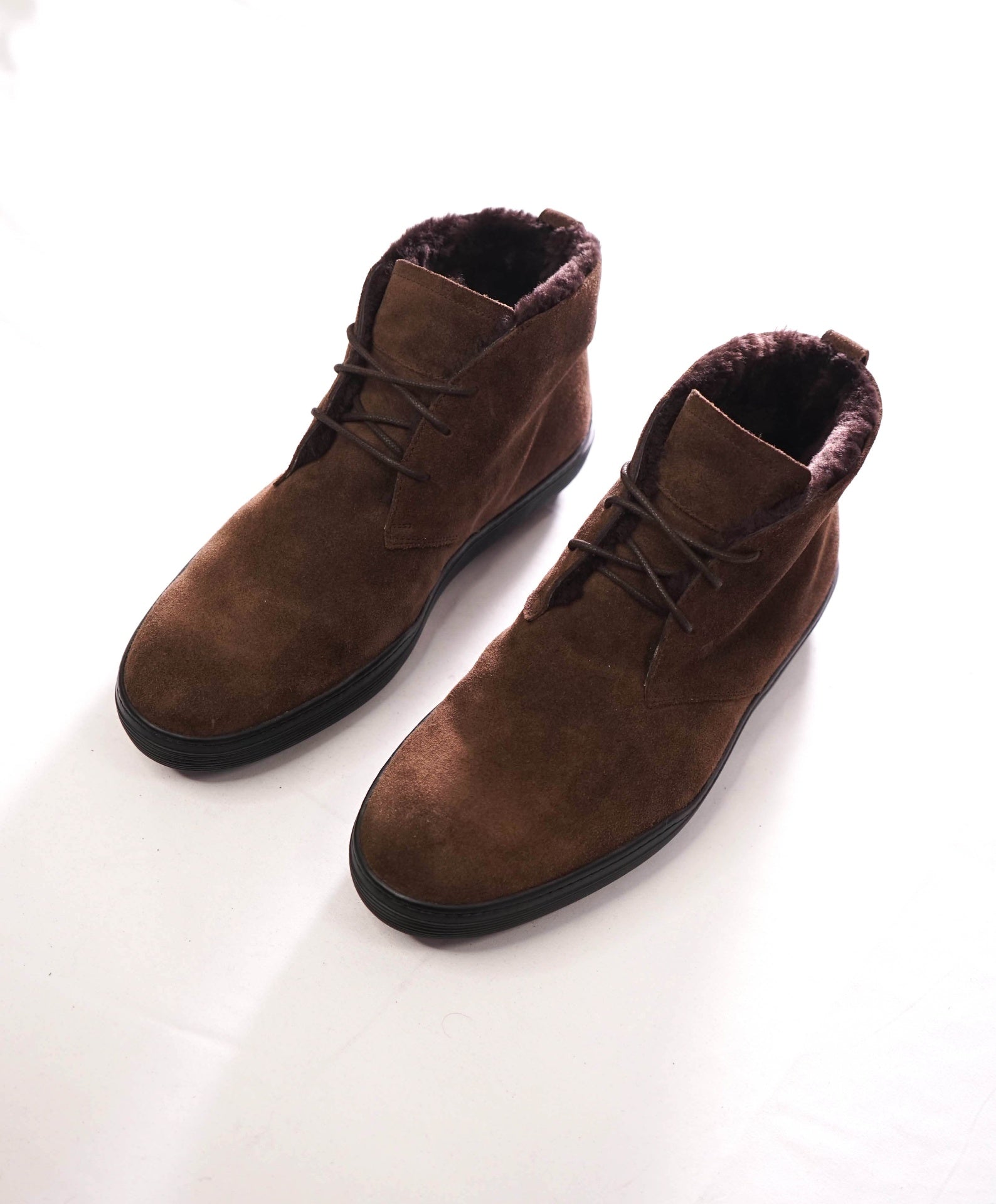 $595 TOD'S - Brown SHEARLING Suede Chukka Boot - US 10 (9UK)