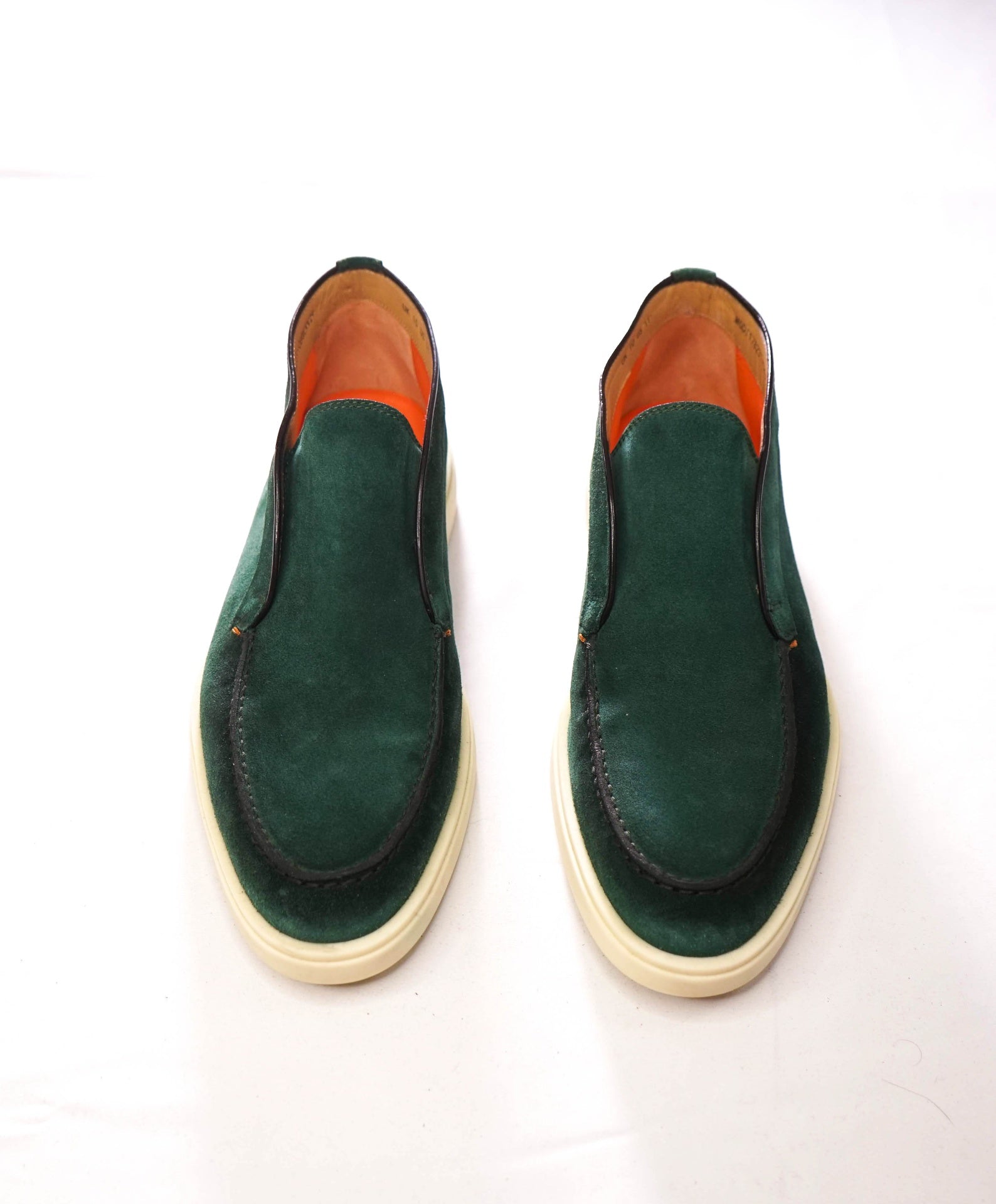 $850 SANTONI - "Summer Walk" Green Suede Chukka Boot - US 11 (UK10)