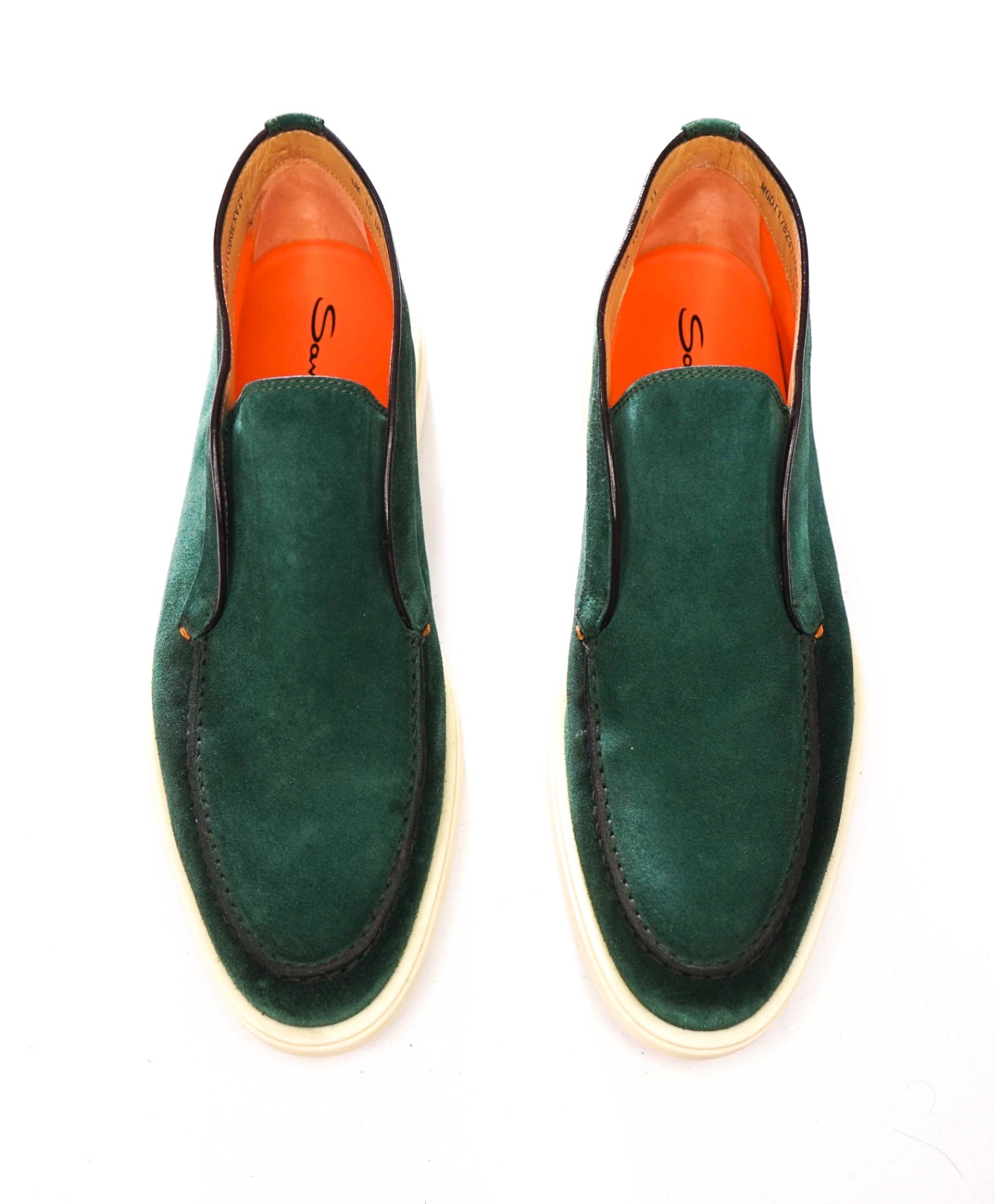 $850 SANTONI - "Summer Walk" Green Suede Chukka Boot - US 11 (UK10)