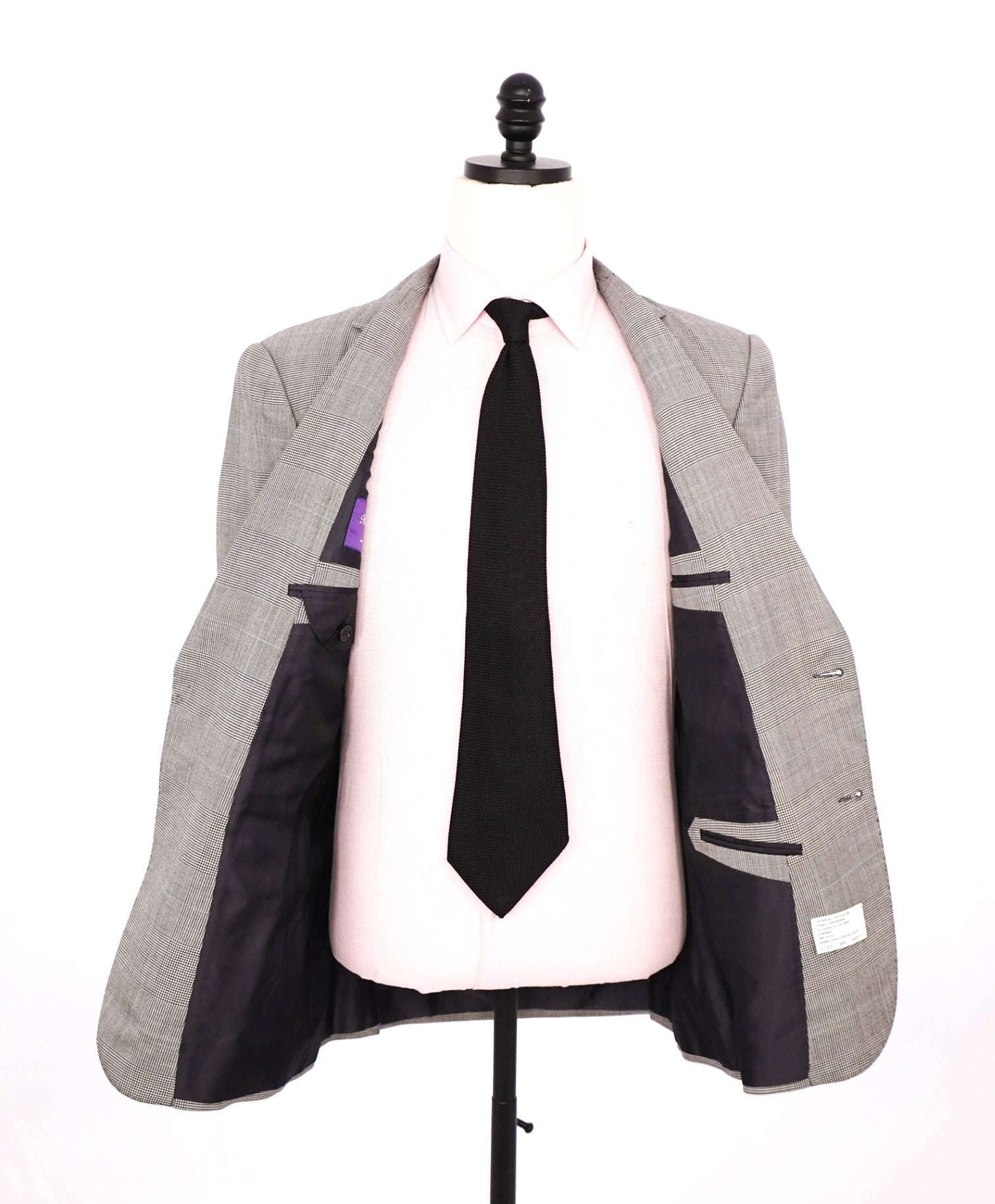 $5,295 RALPH LAUREN PURPLE LABEL - "DOUG" Glen Plaid Wool Suit - 38R