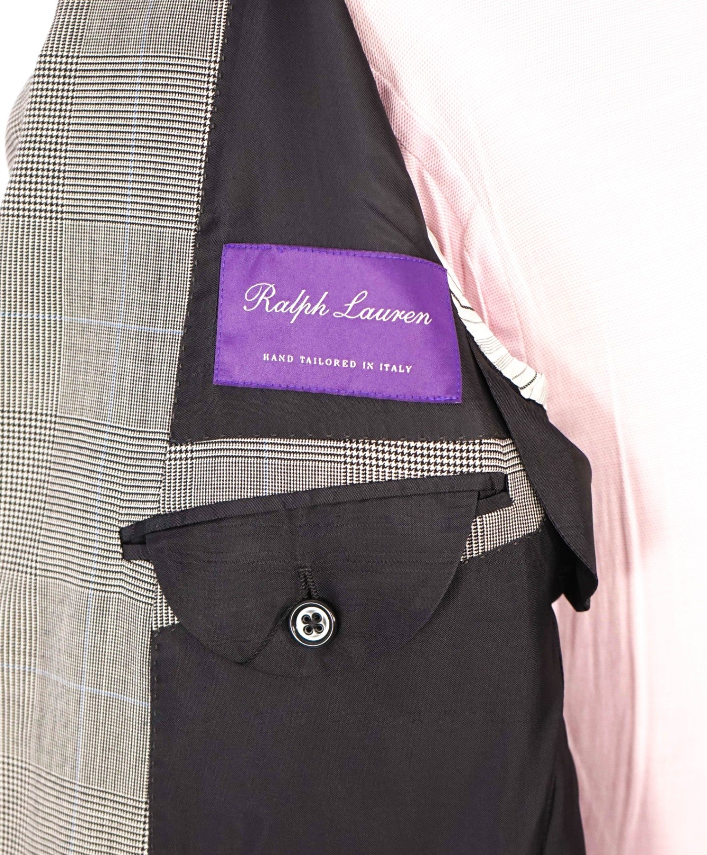 $5,295 RALPH LAUREN PURPLE LABEL - "DOUG" Glen Plaid Wool Suit - 38R