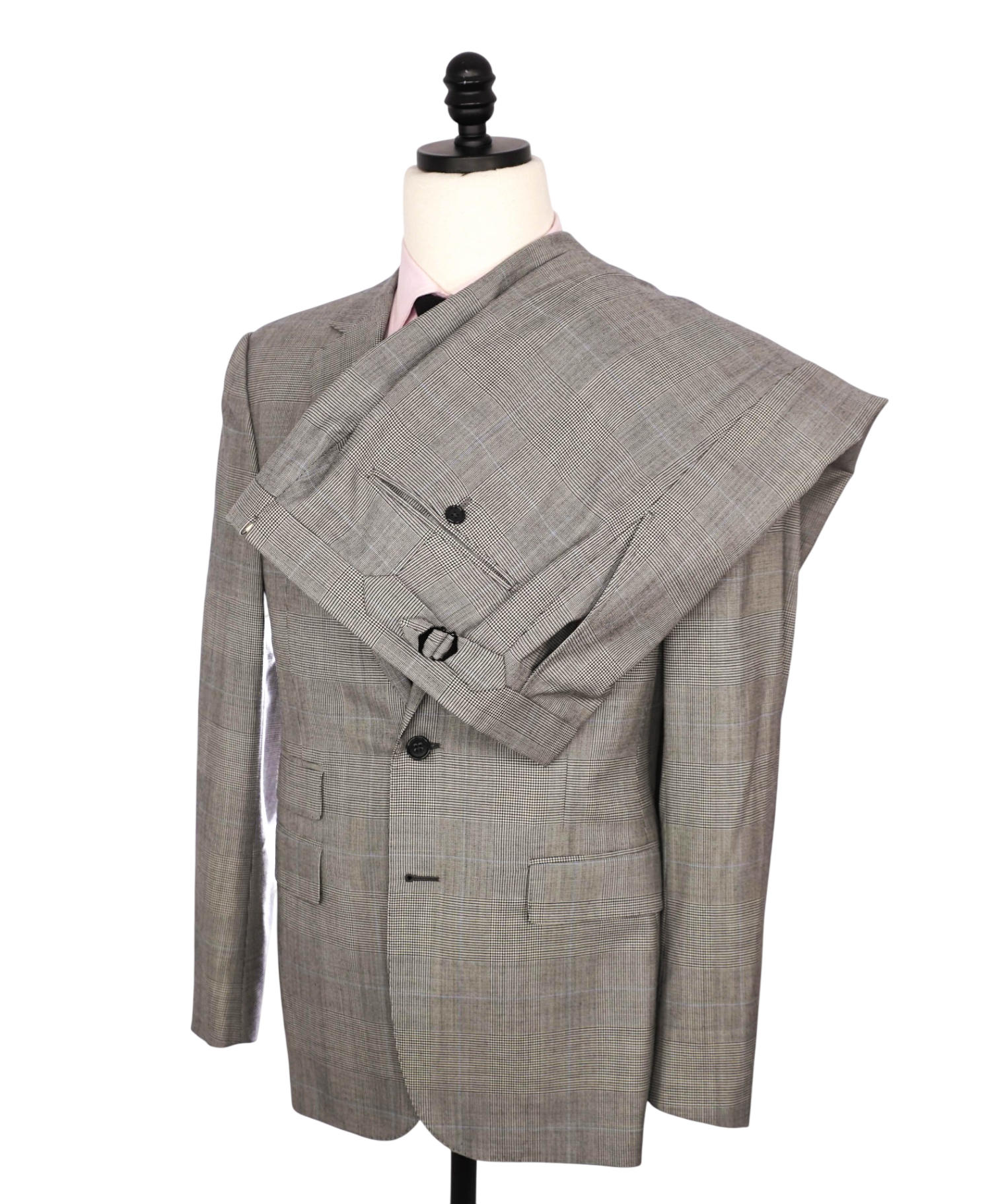 $5,295 RALPH LAUREN PURPLE LABEL - "DOUG" Glen Plaid Wool Suit - 38R