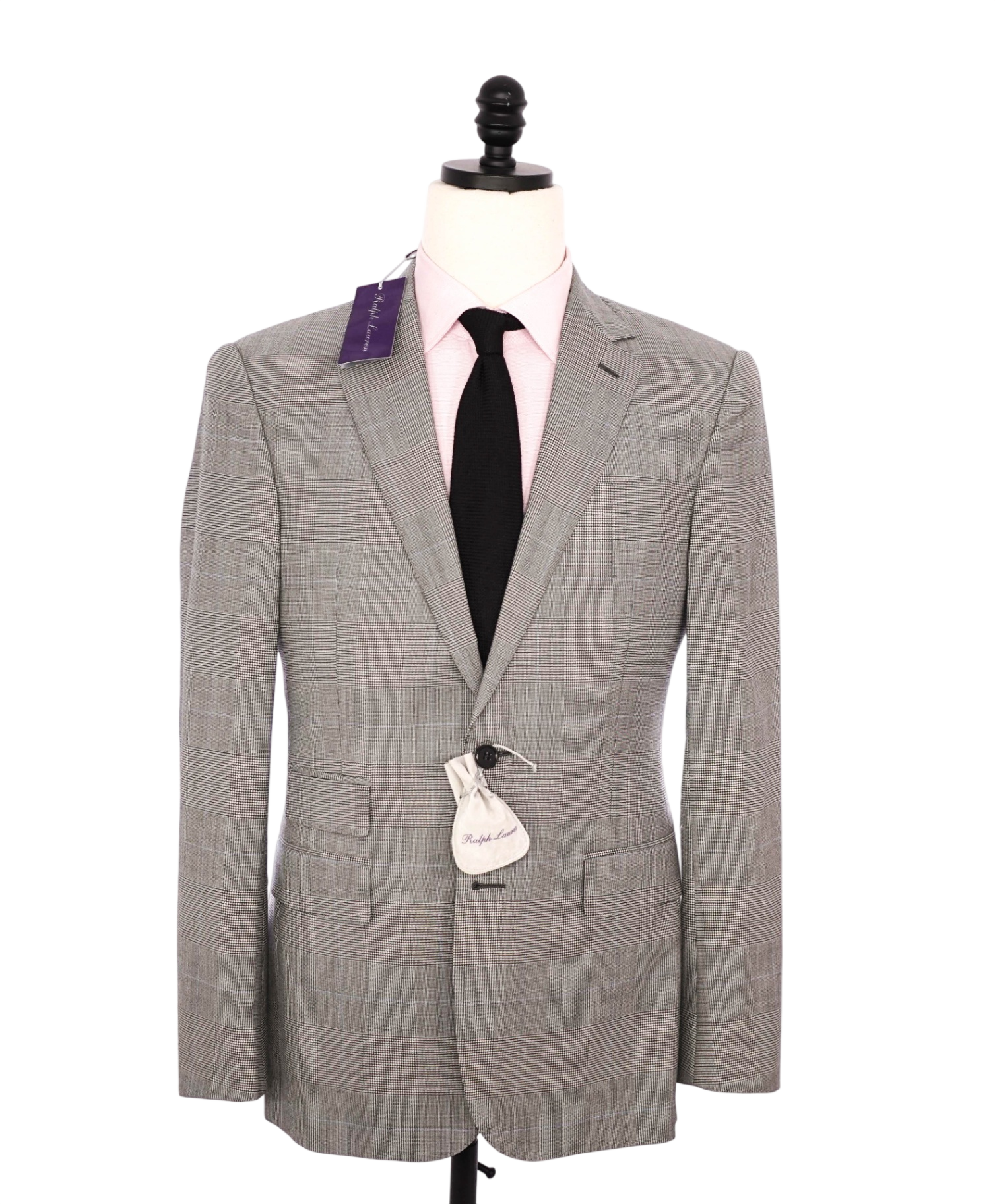 $5,295 RALPH LAUREN PURPLE LABEL - "DOUG" Glen Plaid Wool Suit - 38R