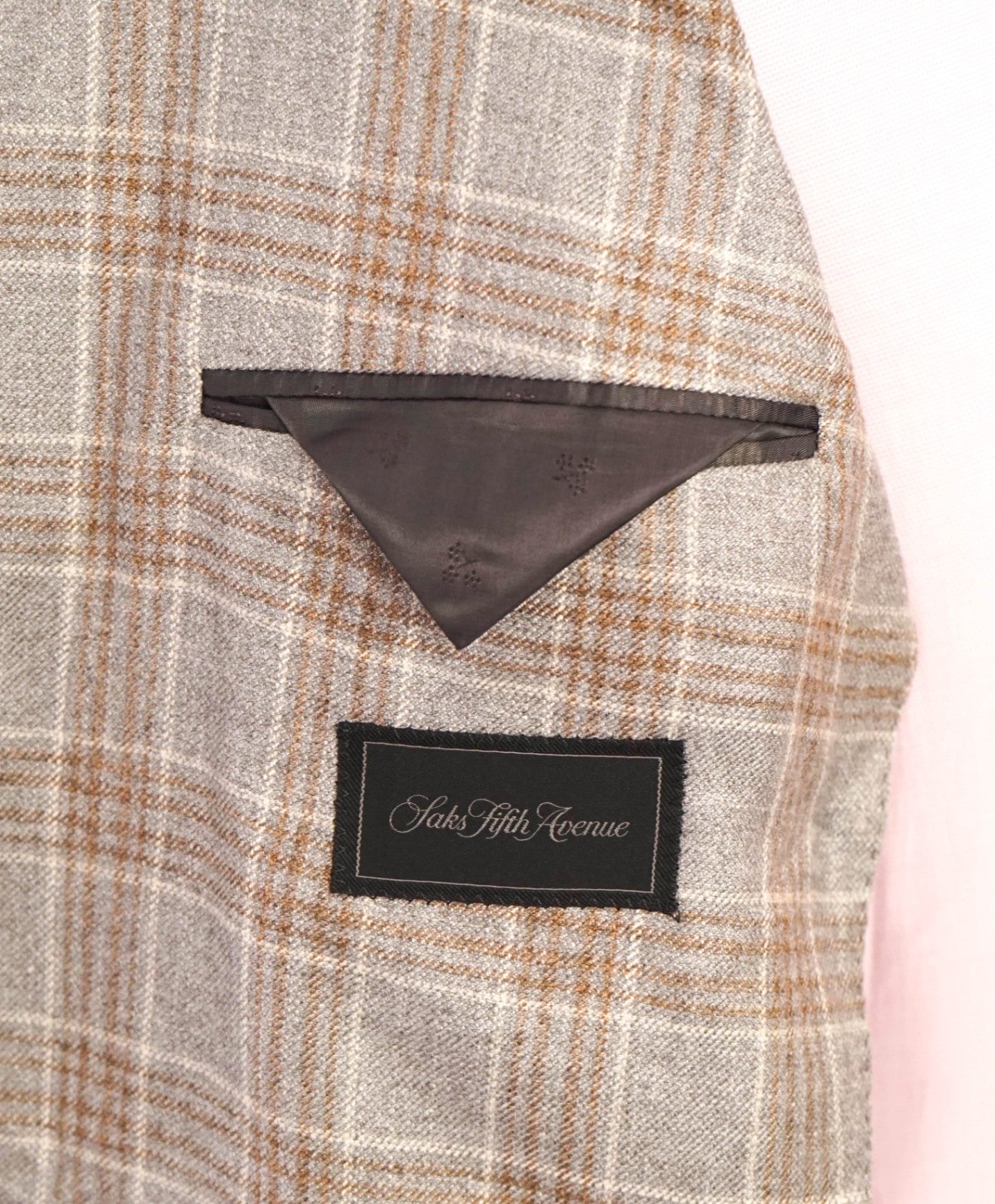 $1,595 LORO PIANA For SFA - Gray/Brown Silk/Cashmere Blazer - 40R