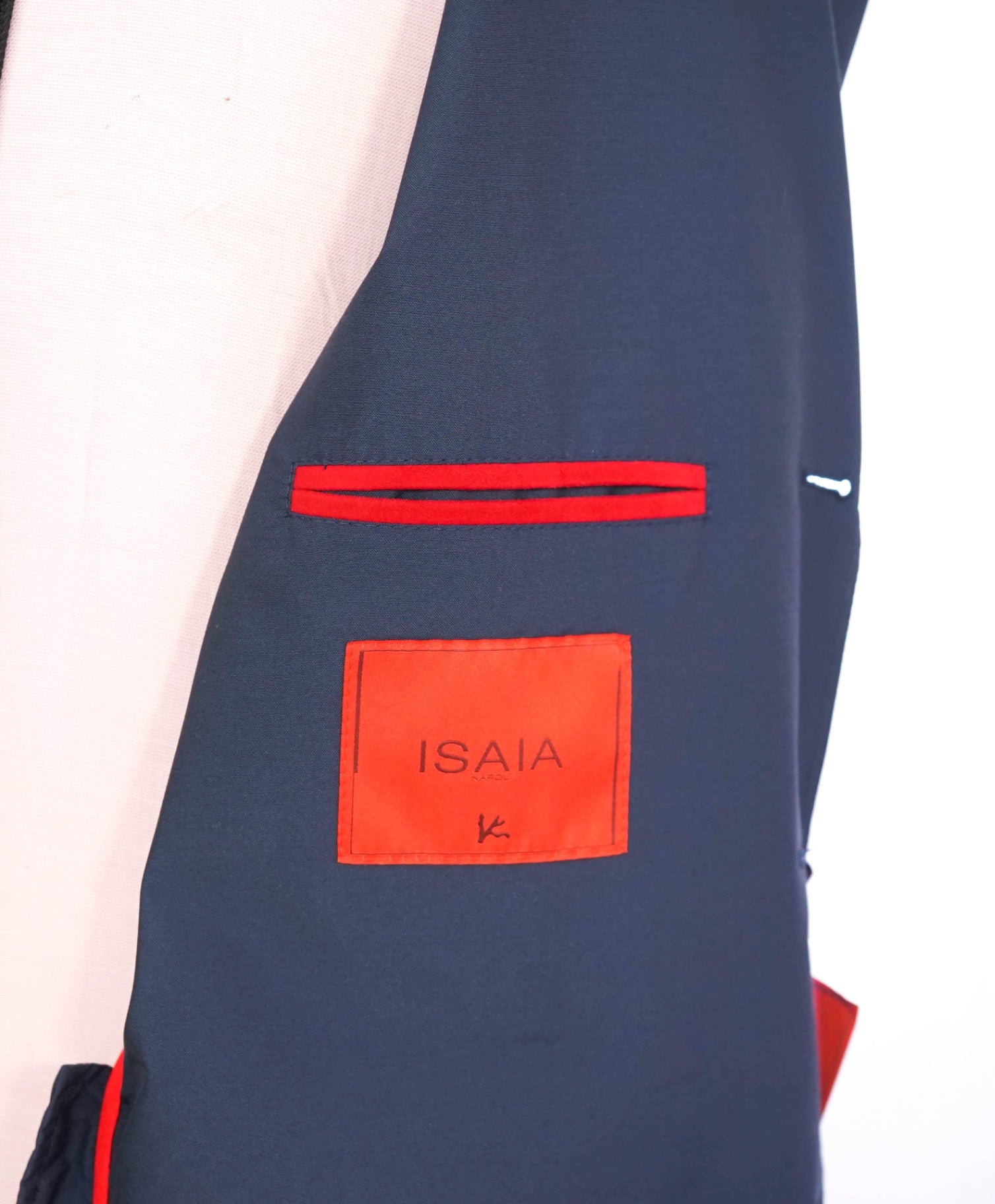 $2,495 ISAIA - Solid Navy Blue Raincoat Trench Jacket - 46R