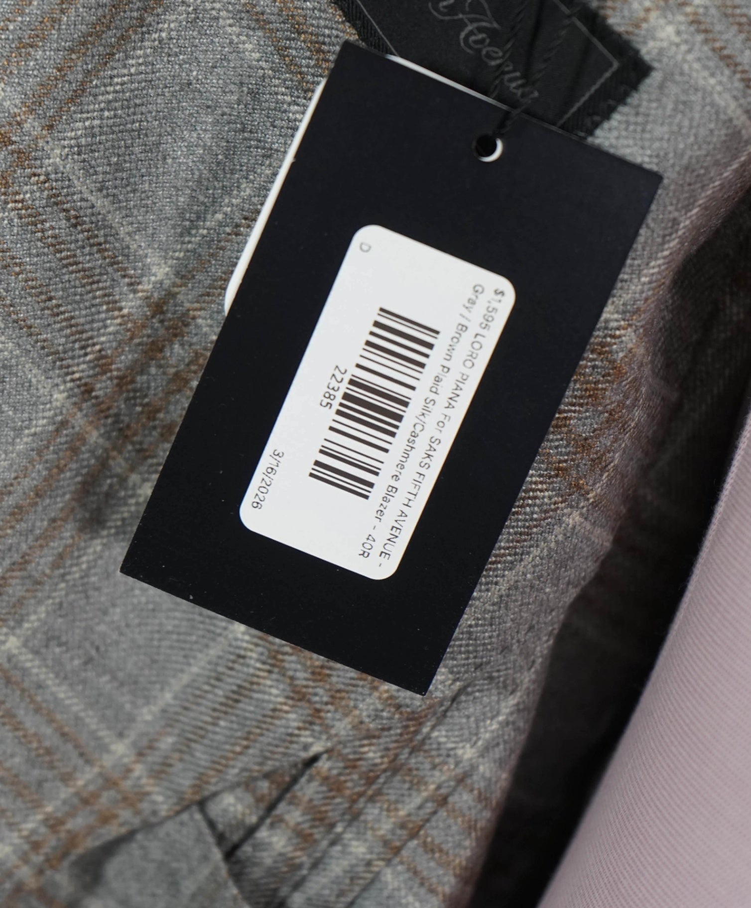 $1,595 LORO PIANA For SFA - Gray/Brown Silk/Cashmere Blazer - 40R