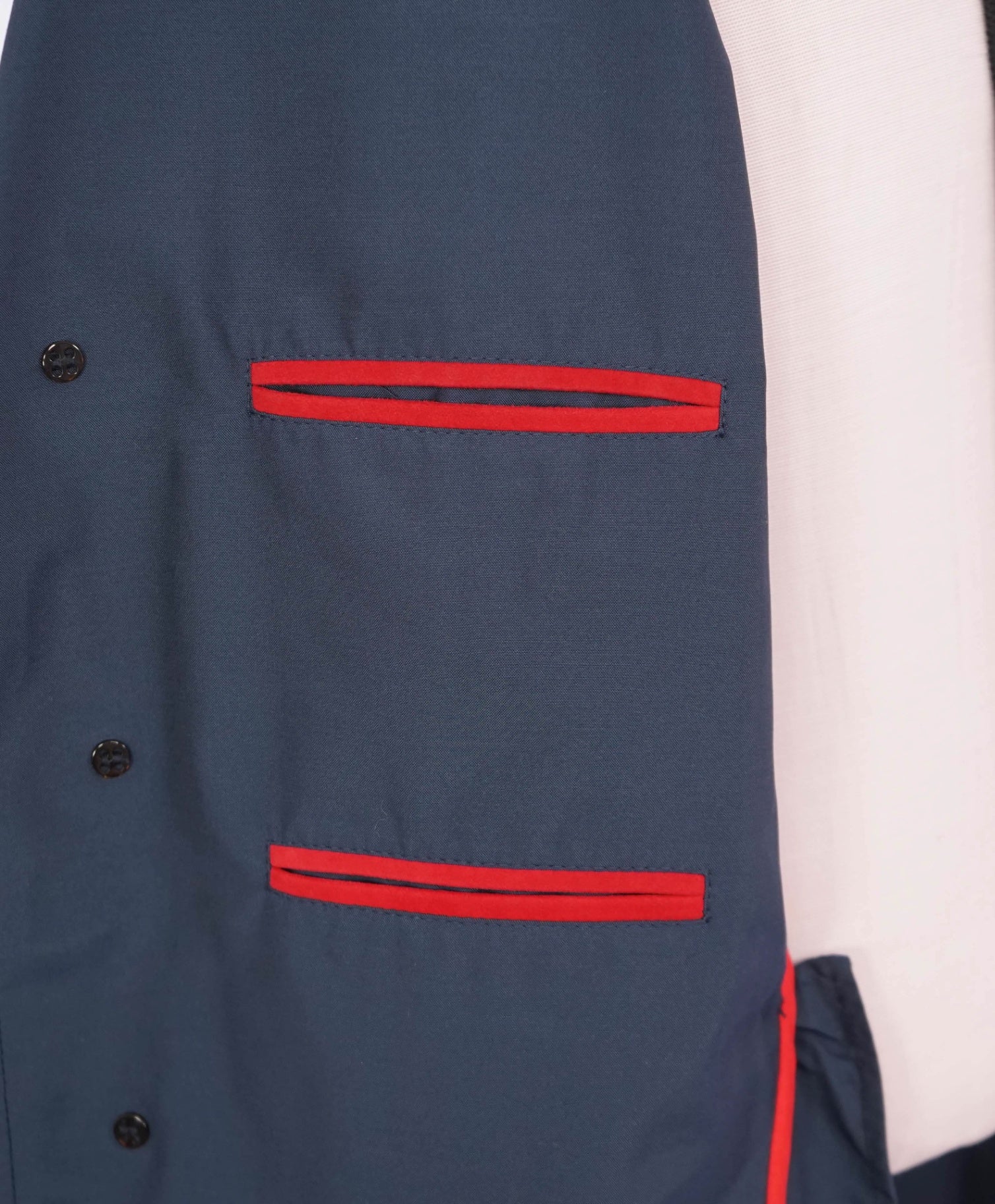 $2,495 ISAIA - Solid Navy Blue Raincoat Trench Jacket - 46R