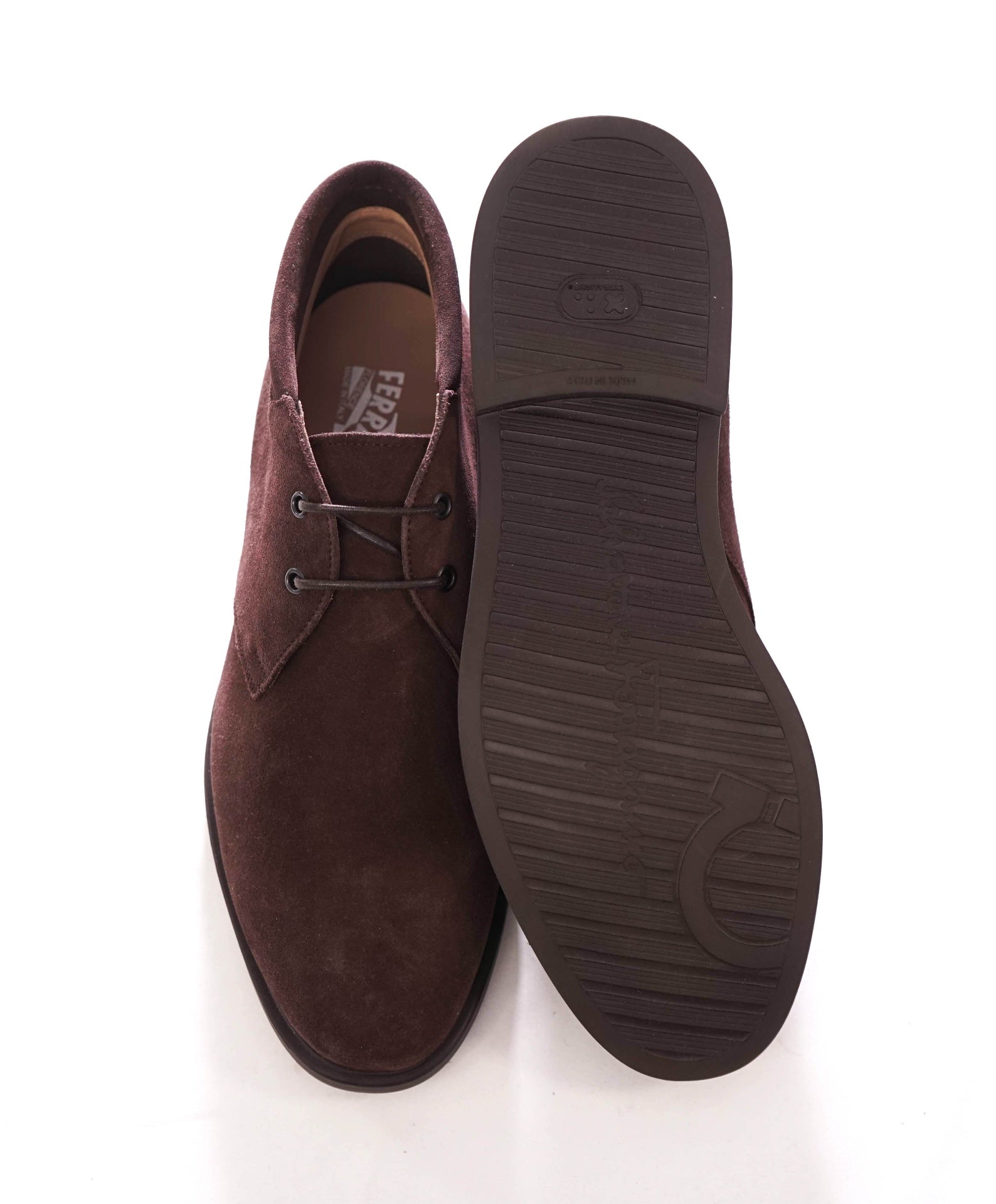 $995 FERRAGAMO - Brown Suede Chukka Boot - 10 3E