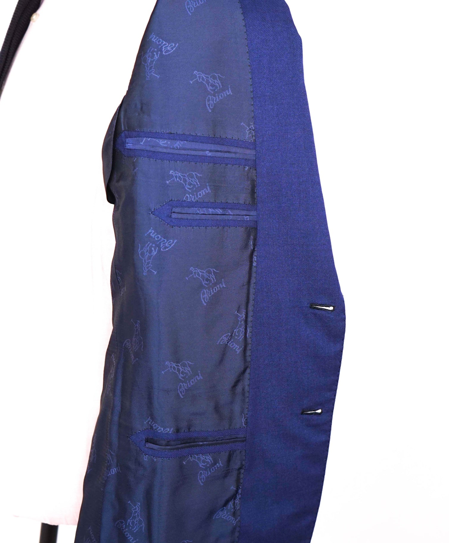 $6,700 BRIONI - Dark Blue Wool/Silk Suit - 40R