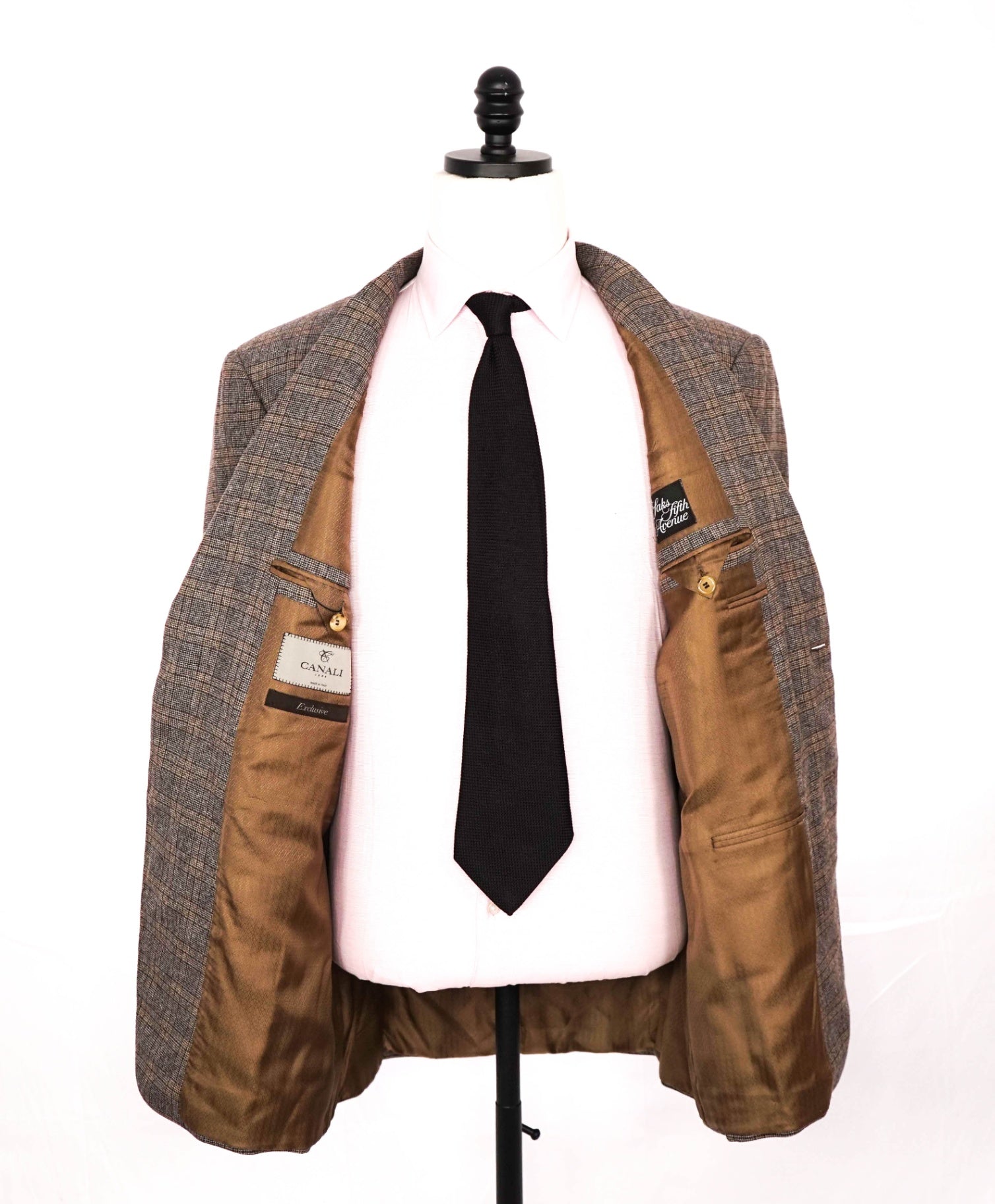 $2,895 CANALI - "EXCLUSIVE" Brown 96% Cashmere/Silk Blazer - 42R