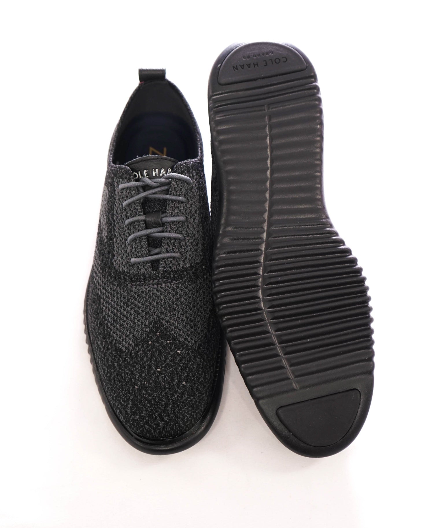 $200 COLE HAAN - Gray ZEROGRAND STITCHLITE Knit Oxfords - 9.5 M