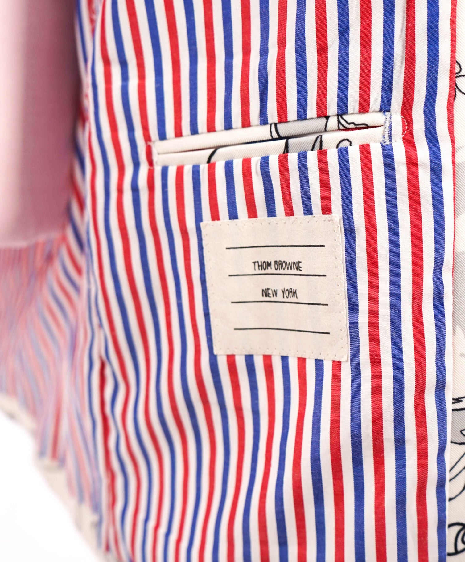 $3,100 THOM BROWNE - Ivory White Abstract Print Blazer - 46