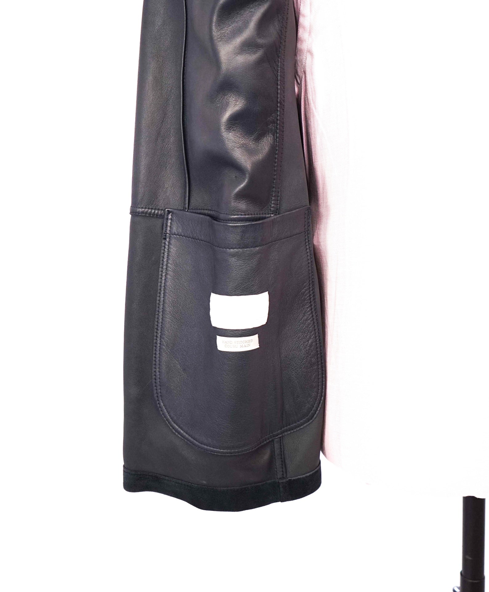 $6,475 ELEVENTY - Navy Blue Lamb Suede Double Breasted Blazer - 38S