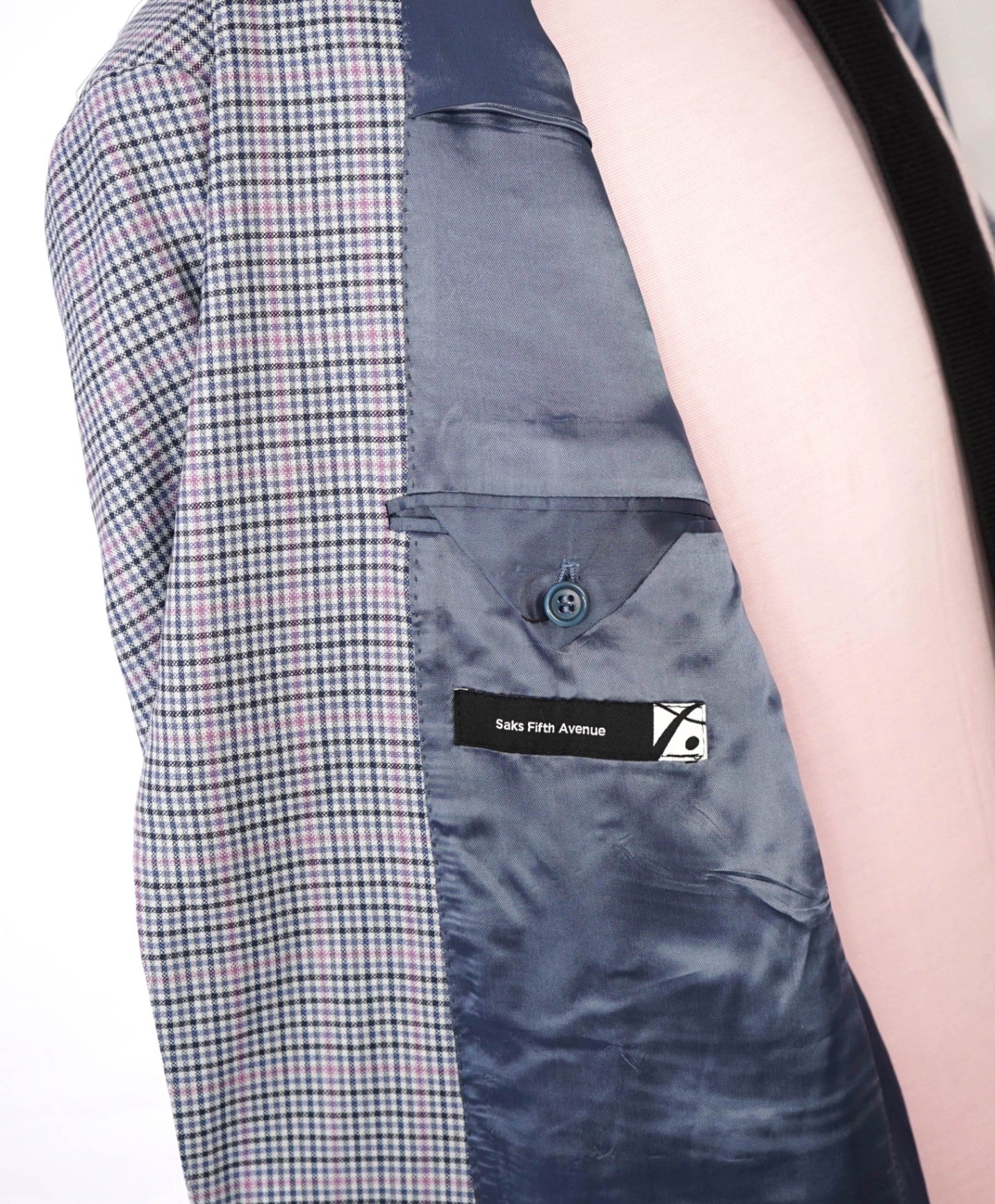 $1,117 SAKS 5TH AVE By ISAIA NAPOLI- Blue/Purple Wool Blazer - 48L