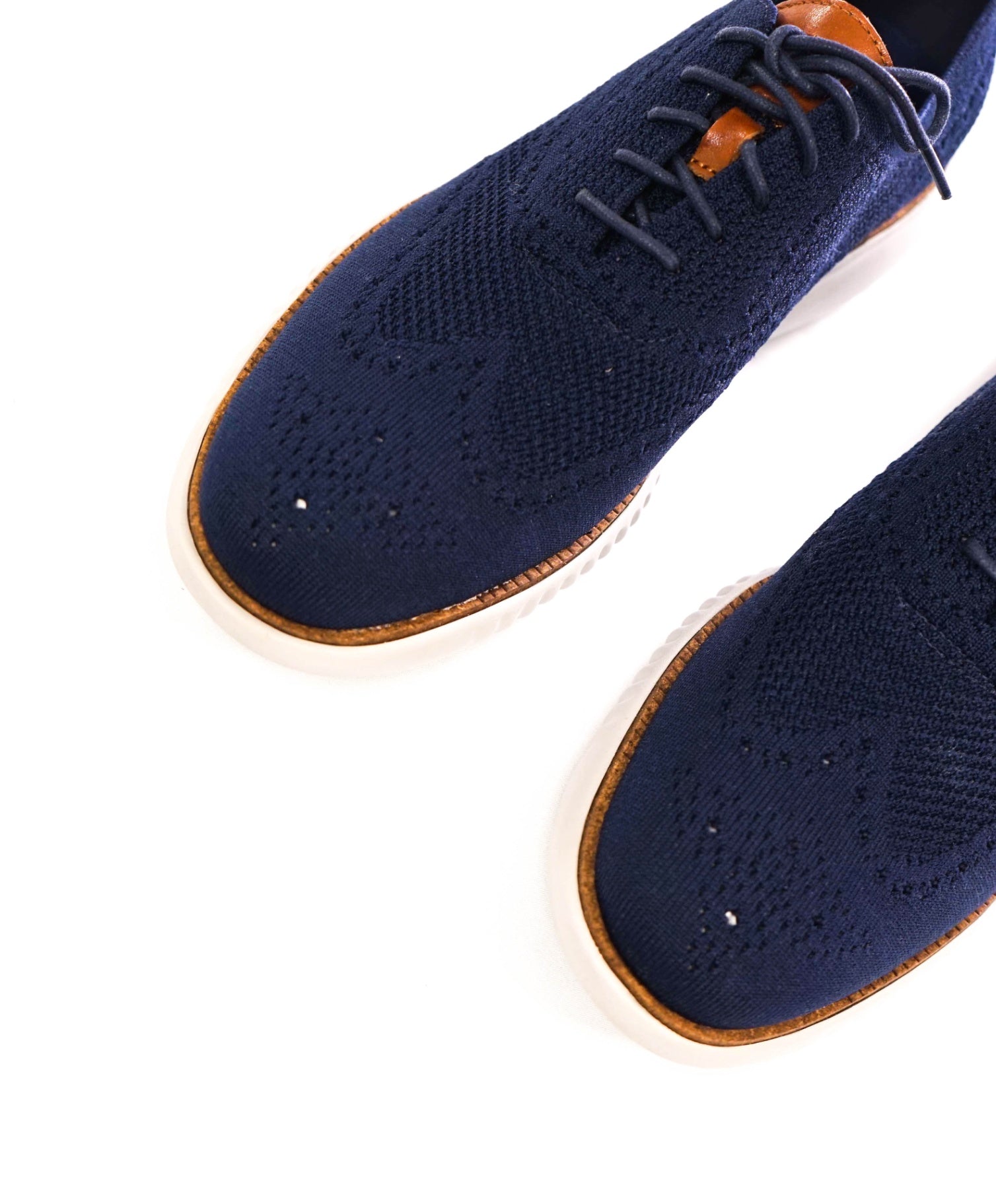 $200 COLE HAAN - Blue ZEROGRAND STITCHLITE Knit Oxfords - 9.5 M