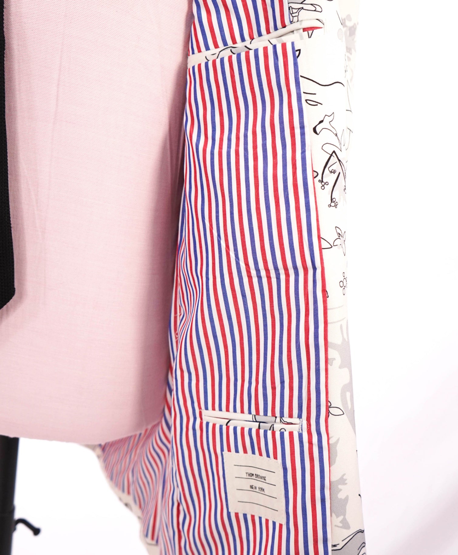 $3,100 THOM BROWNE - Ivory White Abstract Print Blazer - 46