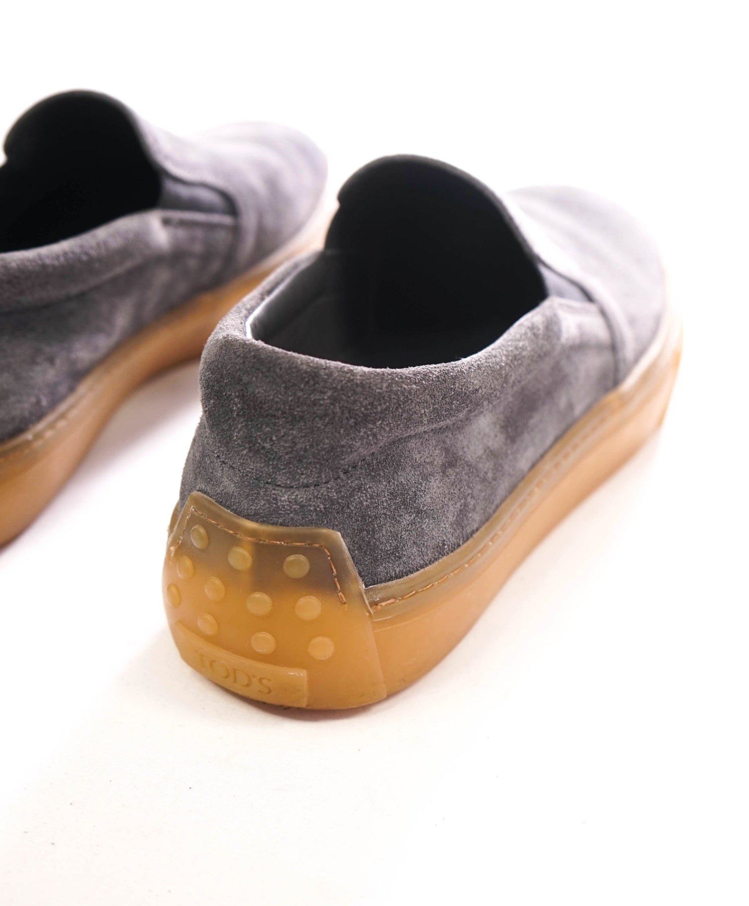 $825 TOD'S - Gray Suede Loafers - US 9 (UK8)