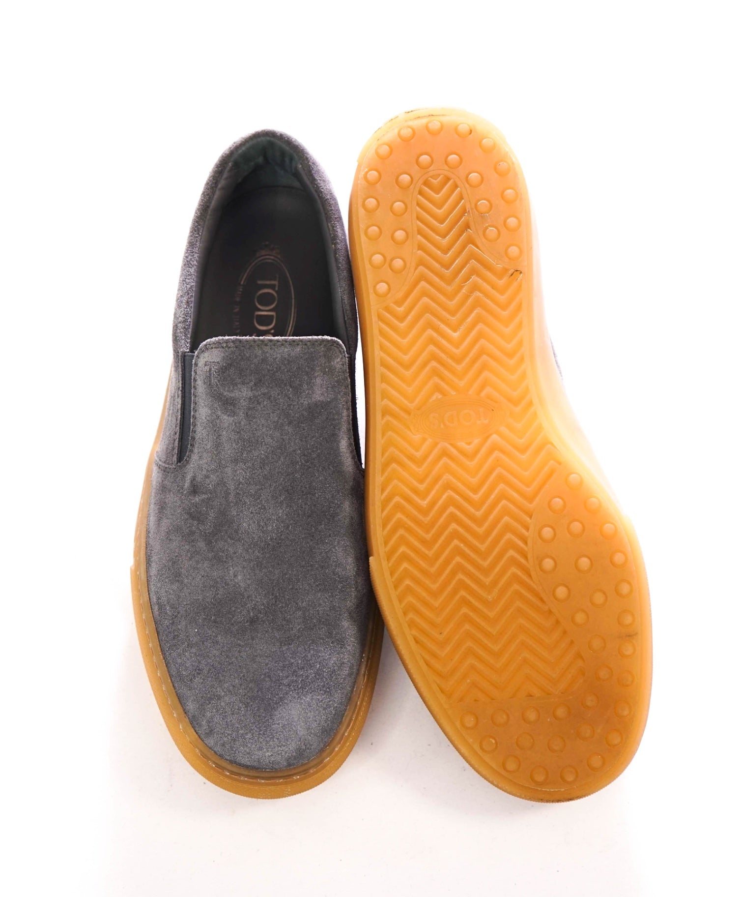 $825 TOD'S - Gray Suede Loafers - US 9 (UK8)