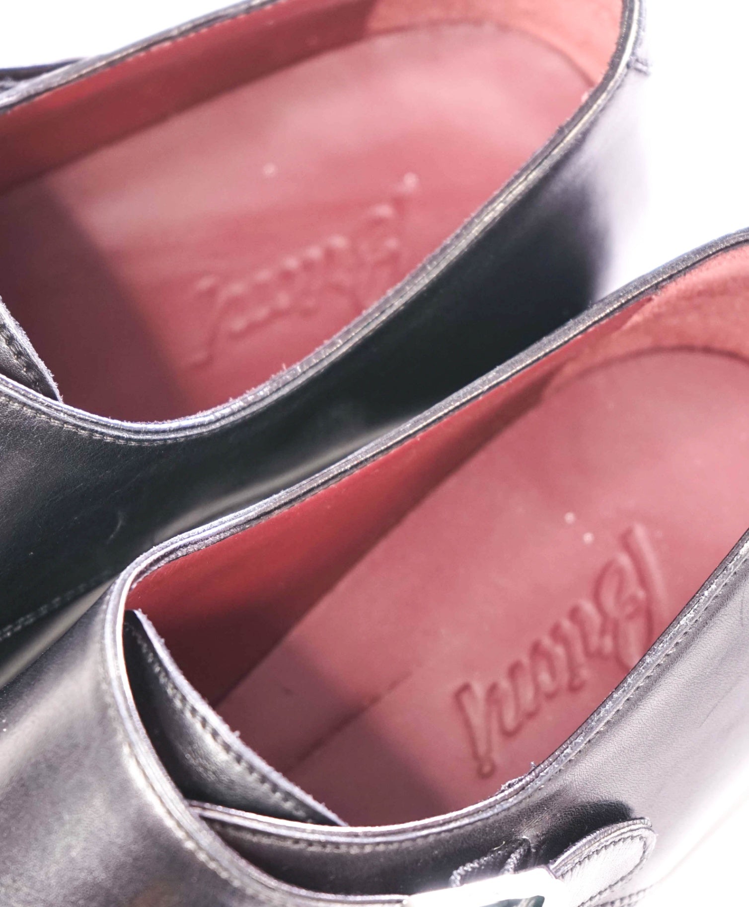 $ 1,500 BRIONI - Black GOODYEAR Leather Monk Strap - US 8 (7UK)