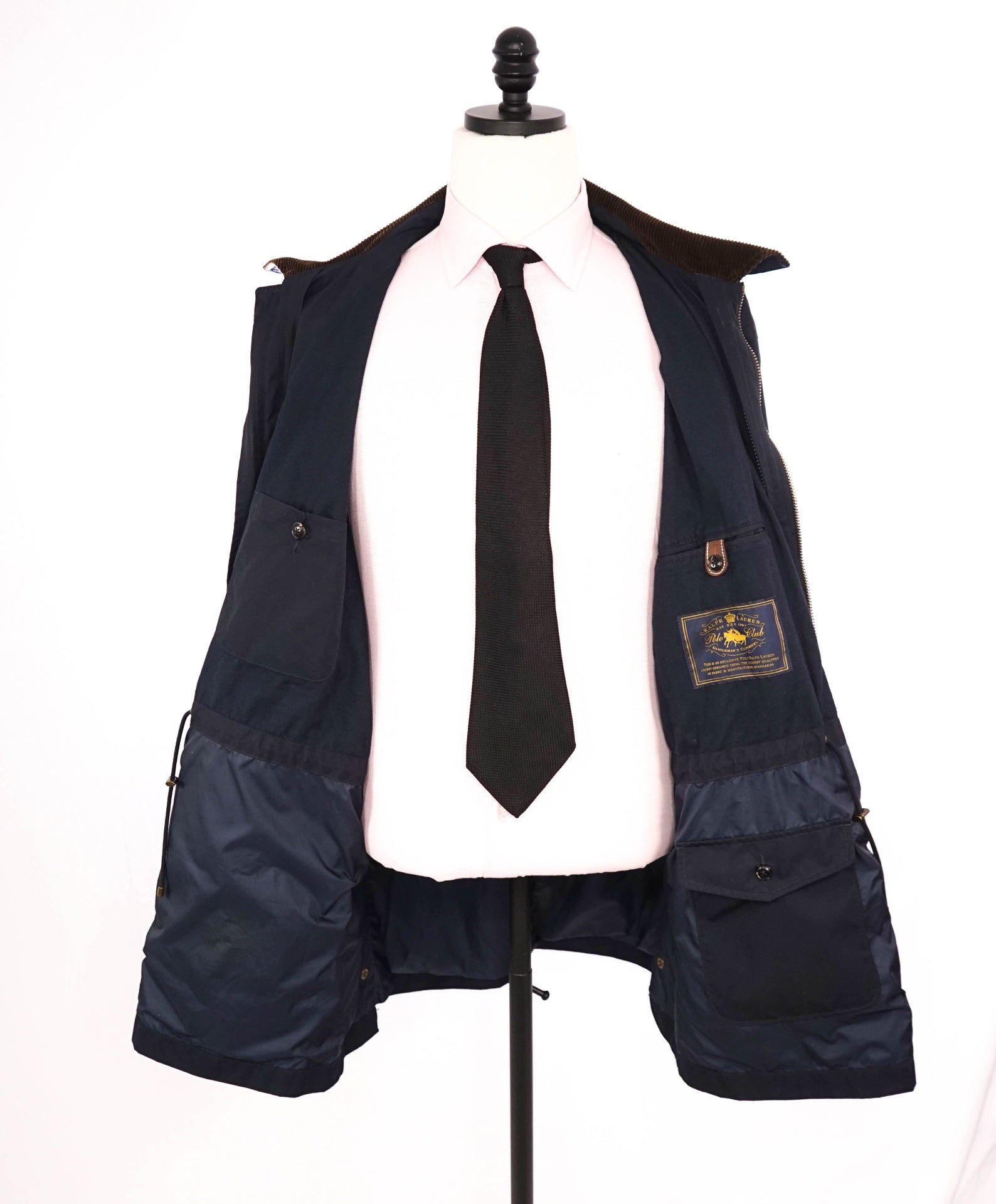 $698 POLO RALPH LAUREN - Navy Wool/Cashmere Barn Jacket - XL