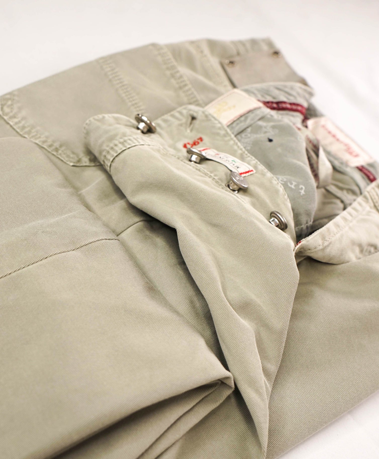$675 TRAMAROSSA - Gray "LEONARDO" Cotton Trousers - 33W