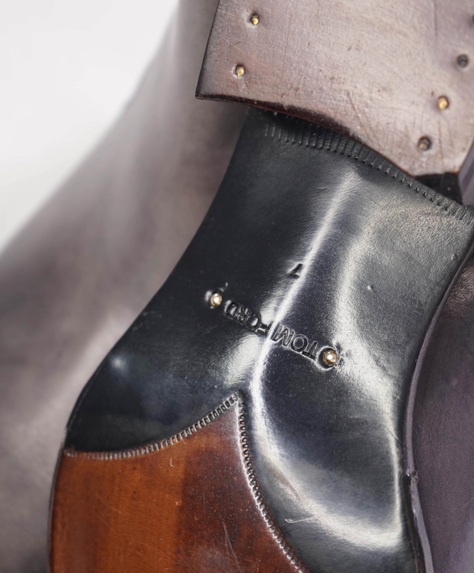 $2,550 TOM FORD - Gray Patina Leather Elkan Zip Boots - US 7.5 (7 TF)