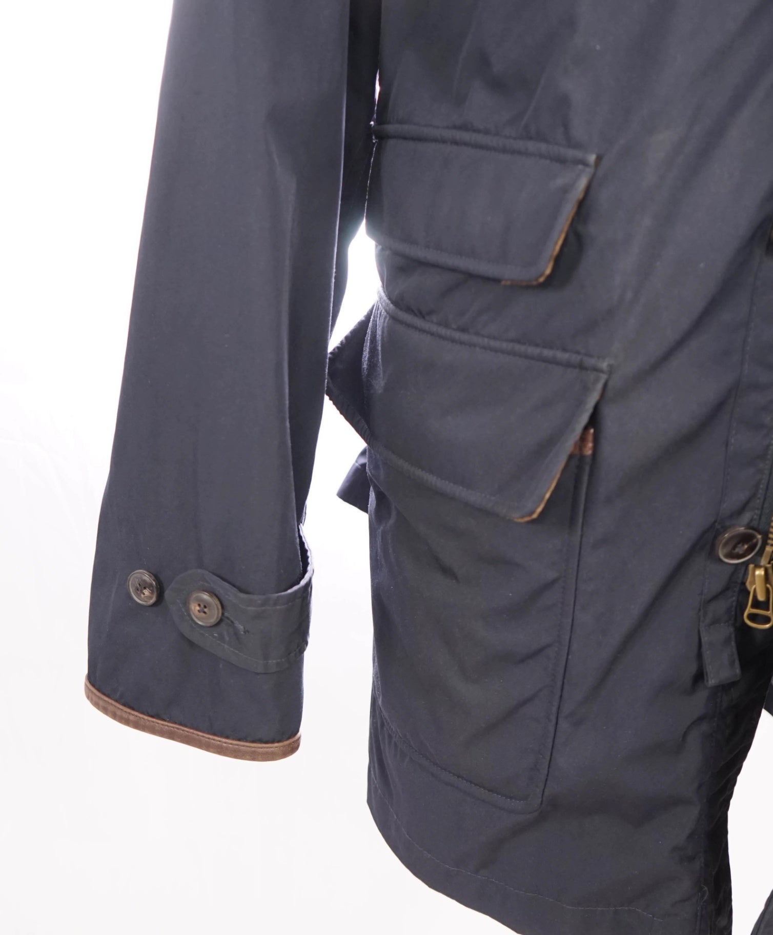 $698 POLO RALPH LAUREN - Navy Wool/Cashmere Barn Jacket - XL