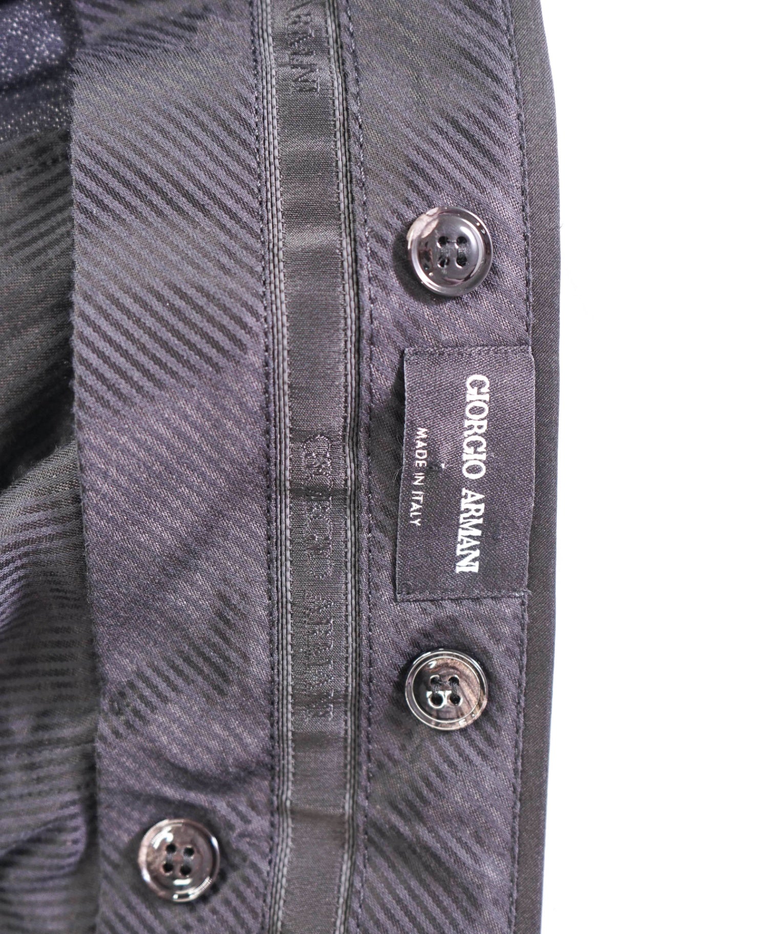 $1,275 GIORGIO ARMANI - Navy Wool/Silk Tuxedo Pants - 35W