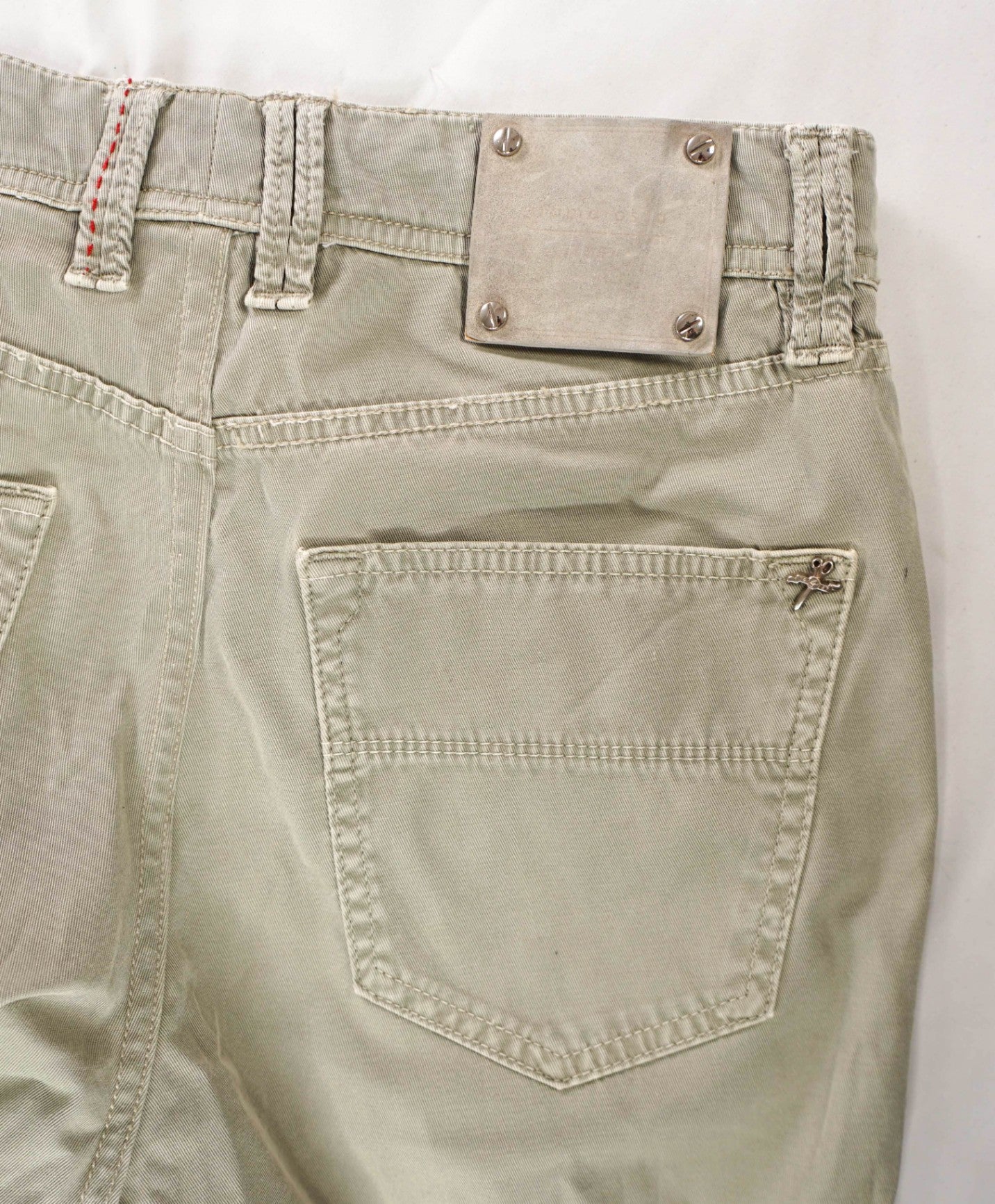$675 TRAMAROSSA - Gray "LEONARDO" Cotton Trousers - 33W