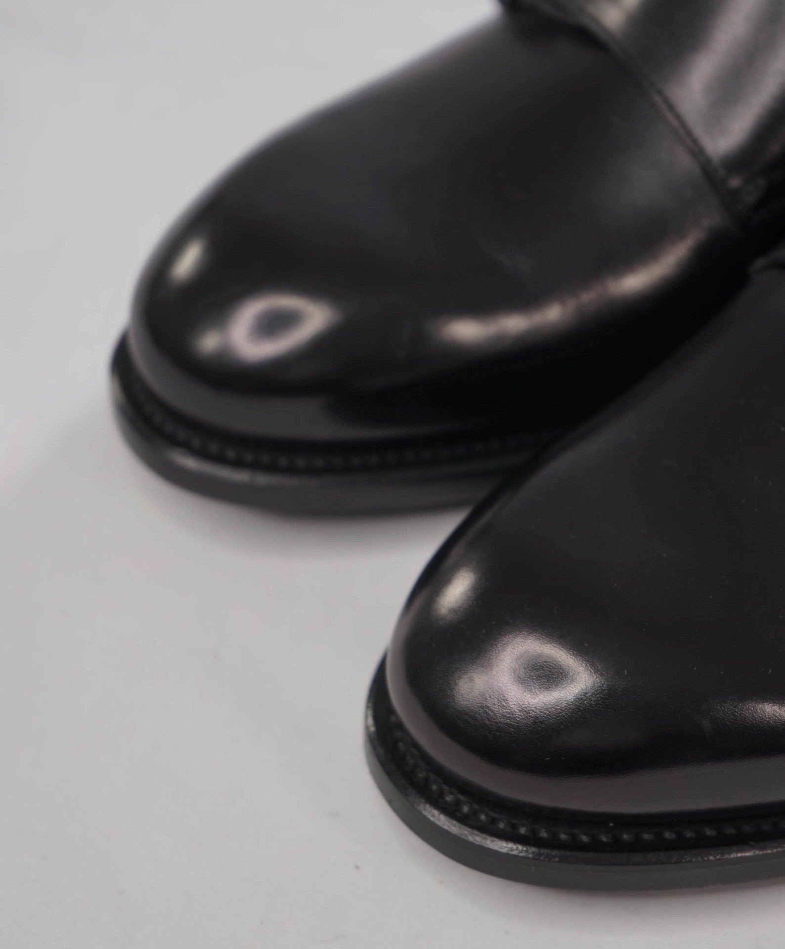 $ 1,500 BRIONI - Black GOODYEAR Leather Monk Strap - US 8 (7UK)