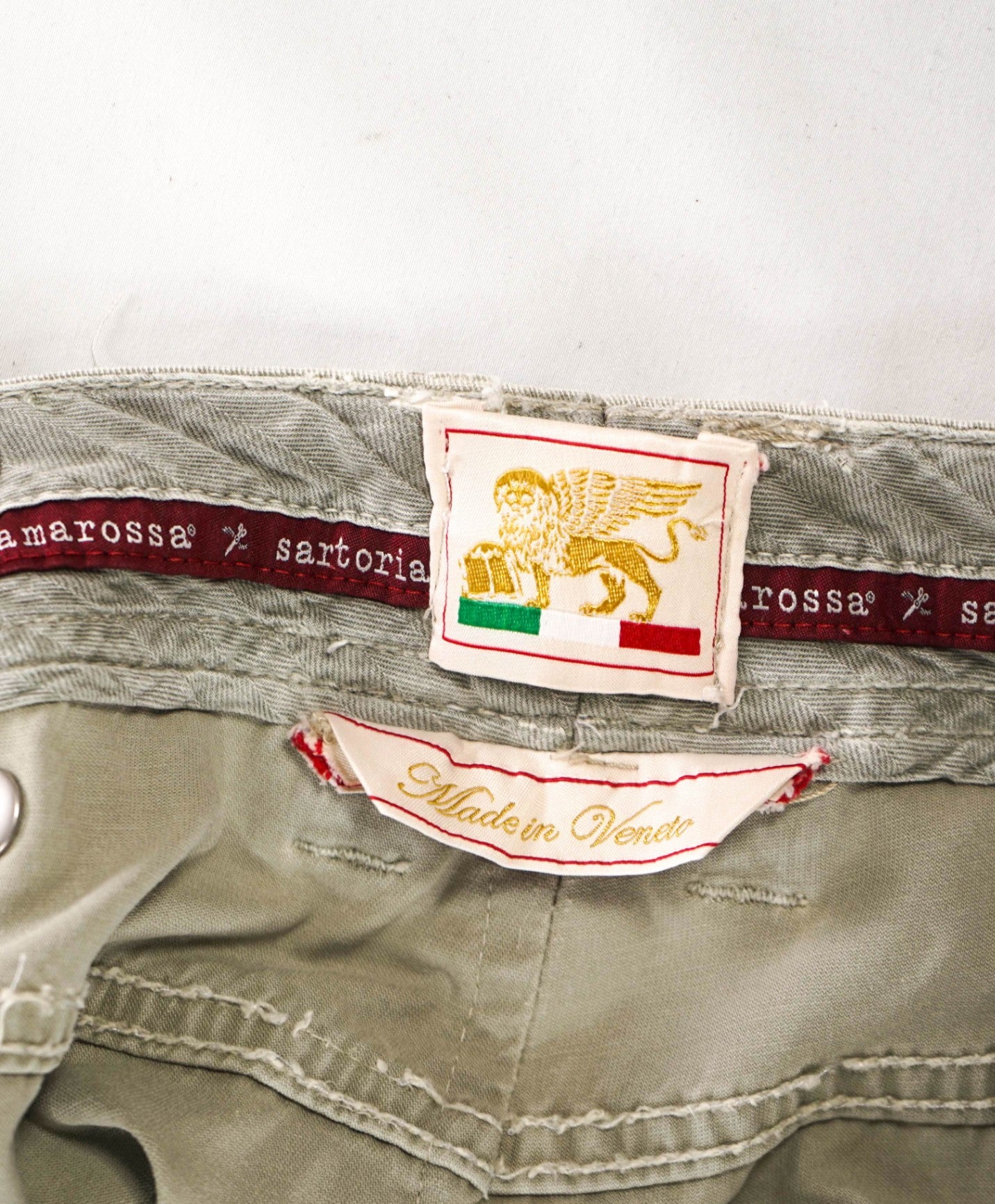 $675 TRAMAROSSA - Gray "LEONARDO" Cotton Trousers - 33W