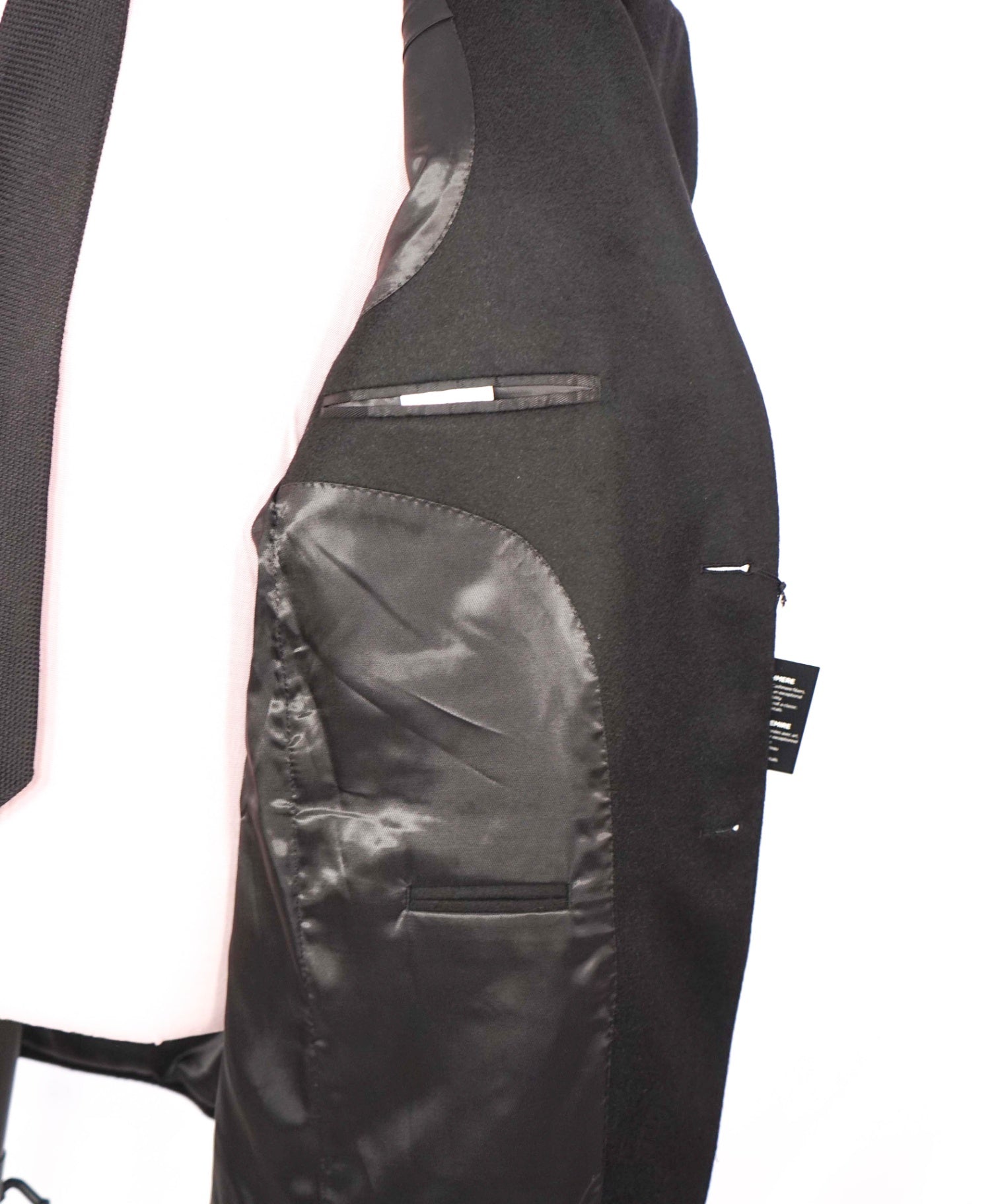 $1,295 SAKS FIFTH AVENUE - Solid Black Pure Cashmere Blazer - 42R