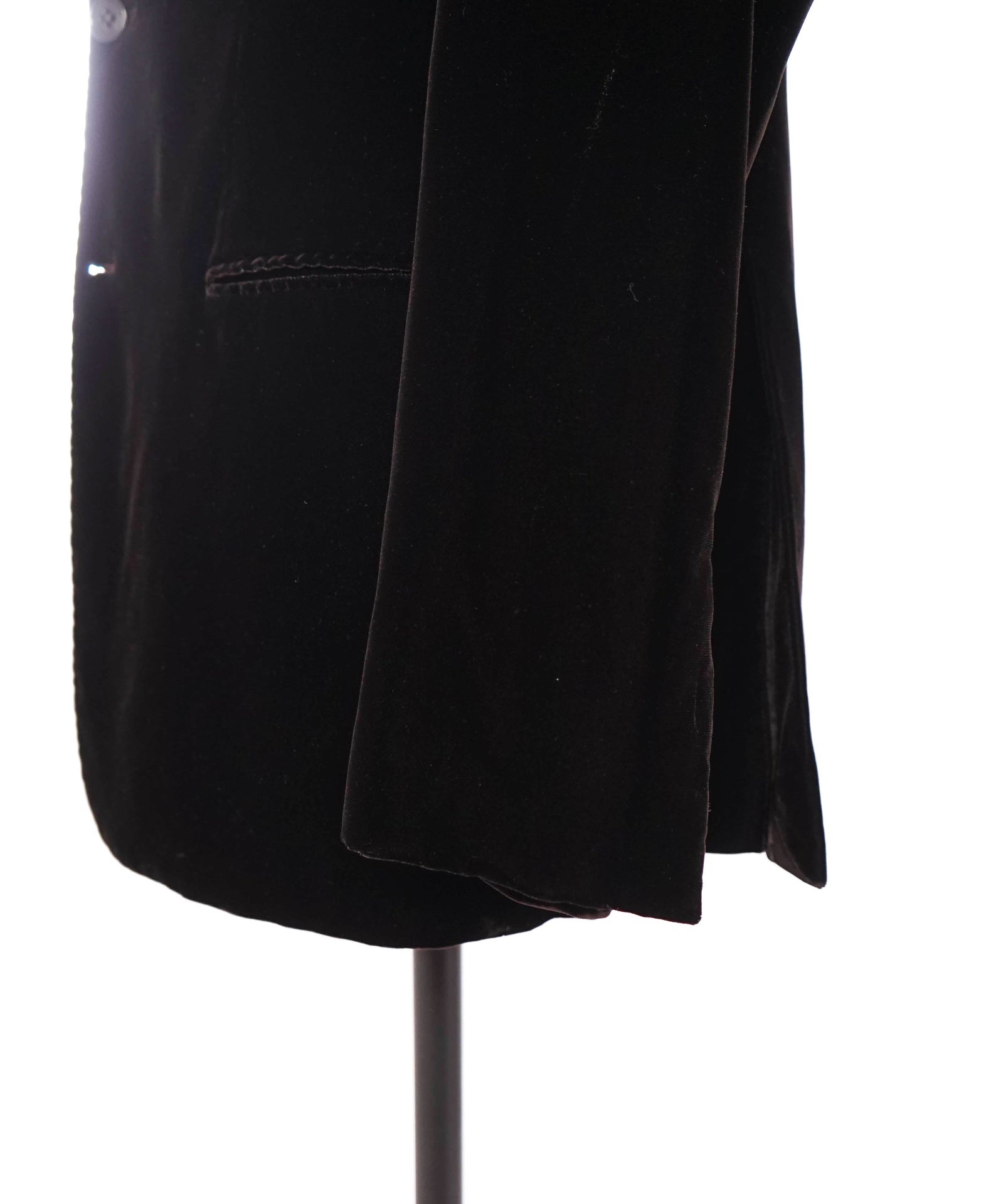 $2,995 GIORGIO ARMANI - Black/Brown Velvet "SOFT" Jacket - 44L