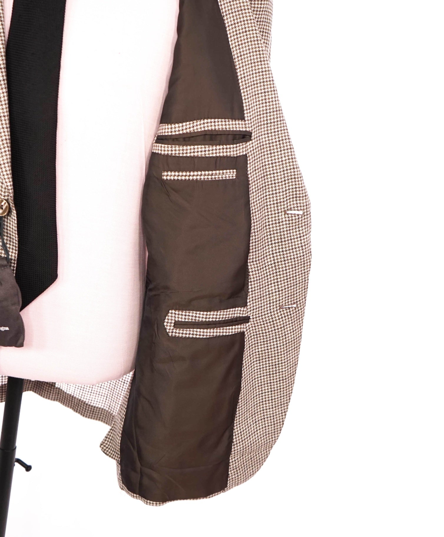$3,750 ZEGNA - Houndstooth Linen/Wool/Silk "CROSSOVER" Blazer -