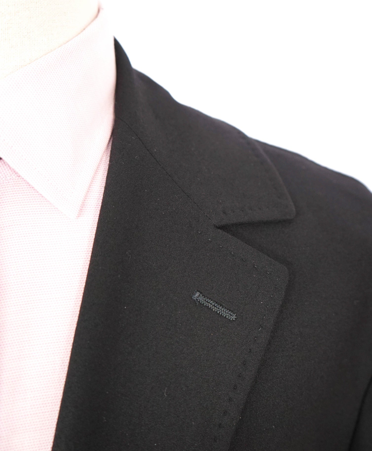 $1,295 CARACCIOLO - Solid Black Wool 2/3-Btn Jacket Overshirt - 48R