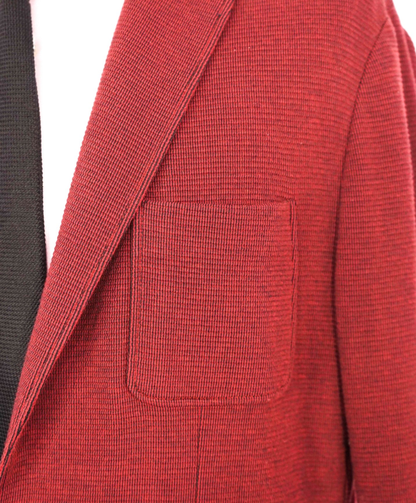 $1,045 CANALI - "BLACK EDITION" Red Cotton Blend Blazer - 42R