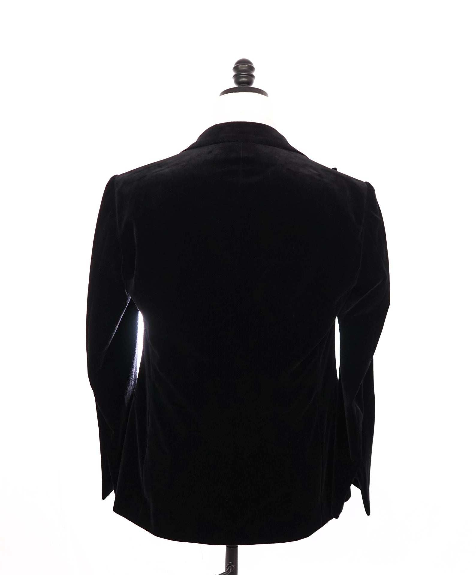 $2,695 RALPH LAUREN PURPLE LABEL - Black Velvet Smoking Jacket - 38R