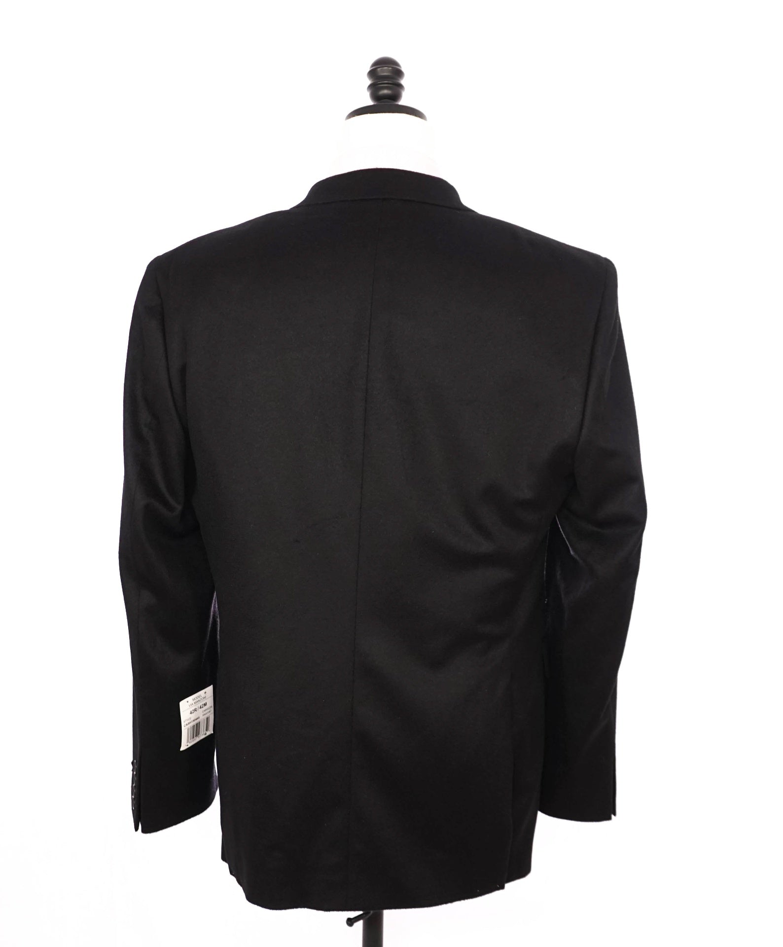 $1,295 SAKS FIFTH AVENUE - Solid Black Pure Cashmere Blazer - 42R