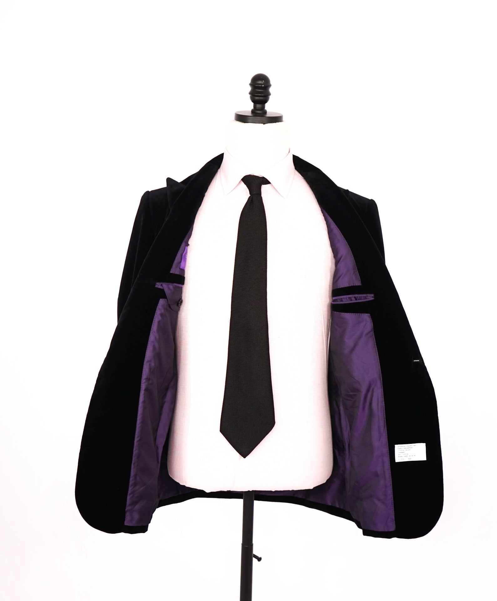 $2,695 RALPH LAUREN PURPLE LABEL - Black Velvet Smoking Jacket - 38R