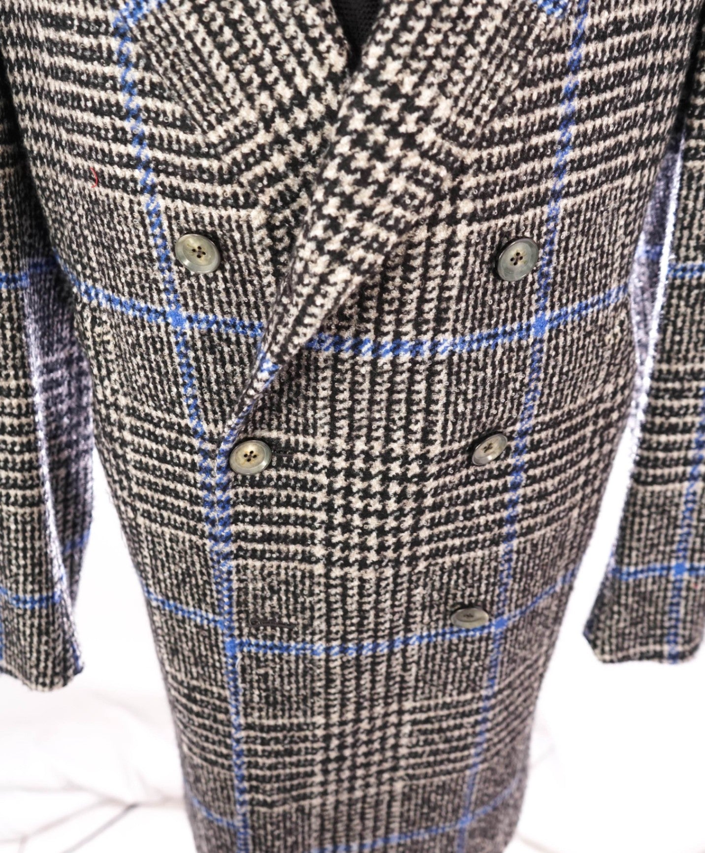 $9,165 ISAIA - Plaids & Checks **87% CASHMERE**/Silk Overcoat - 46R