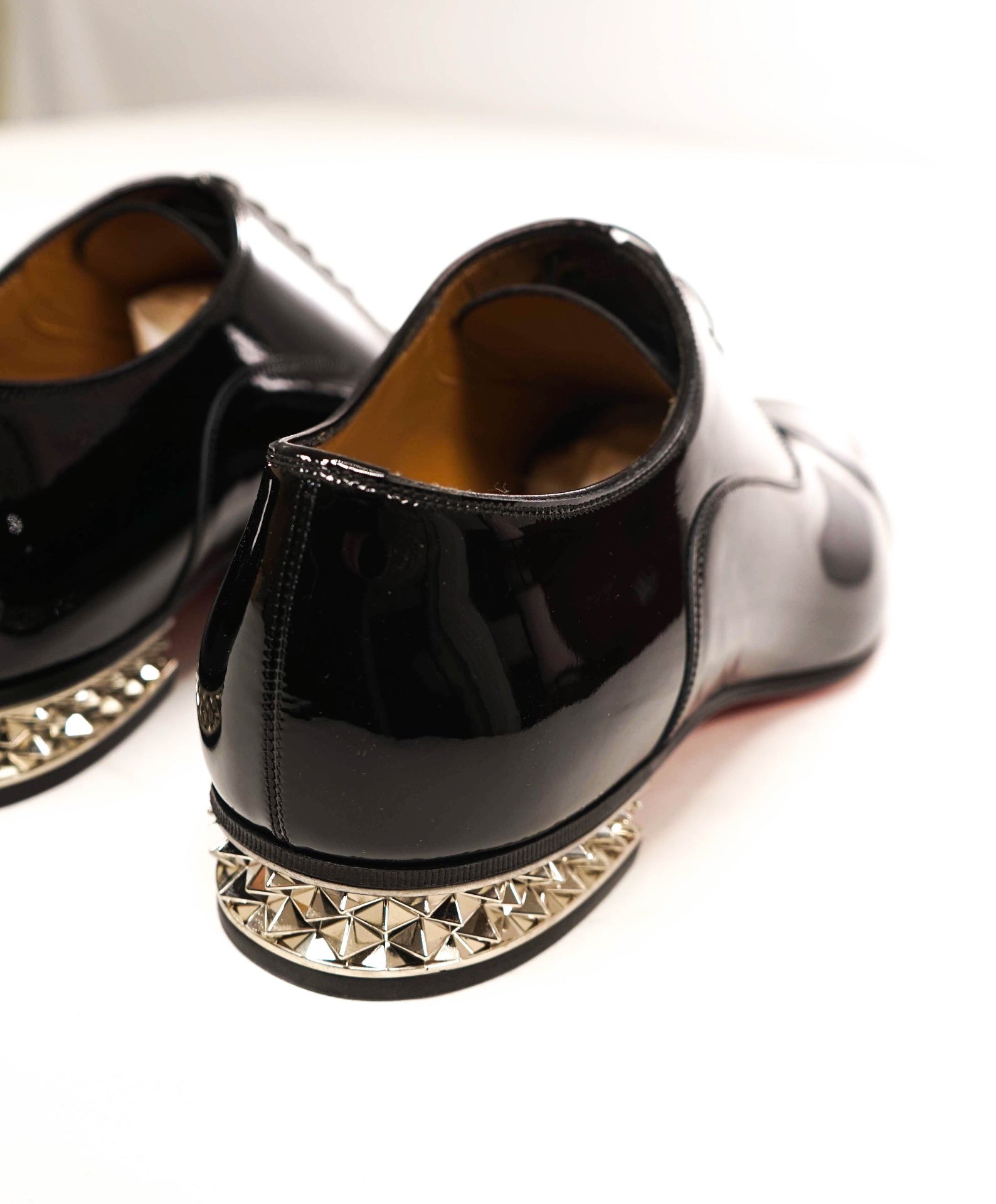 $1,295 LOUBOUTIN - Black Patent "GREGGYROCKS" Oxfords - 12 (45EU)