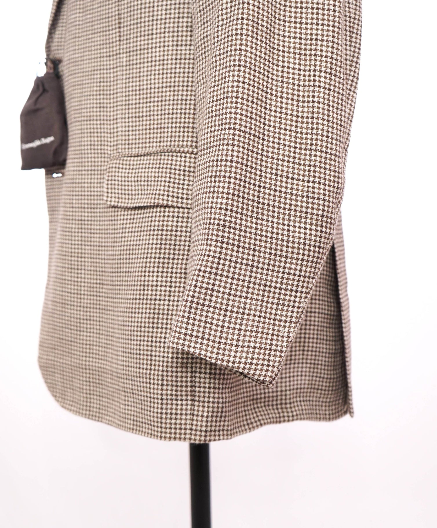 $3,750 ZEGNA - Houndstooth Linen/Wool/Silk "CROSSOVER" Blazer -