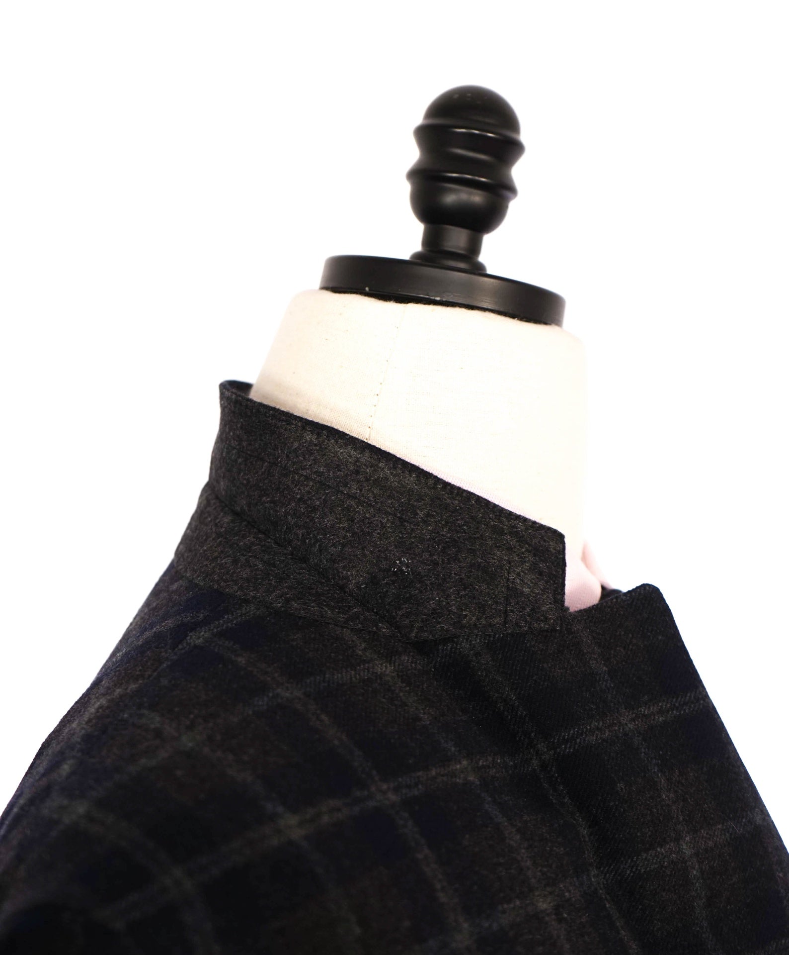 $3,695 ZEGNA - Navy/Charcoal Gray Plaid Wool/Cashmere Blazer - 48R