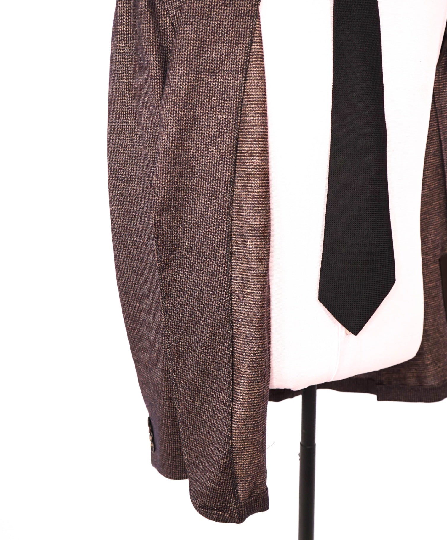 $6,250 ZEGNA - Brown Houndstooth Linen/Cashmere/Silk Blazer - 46R