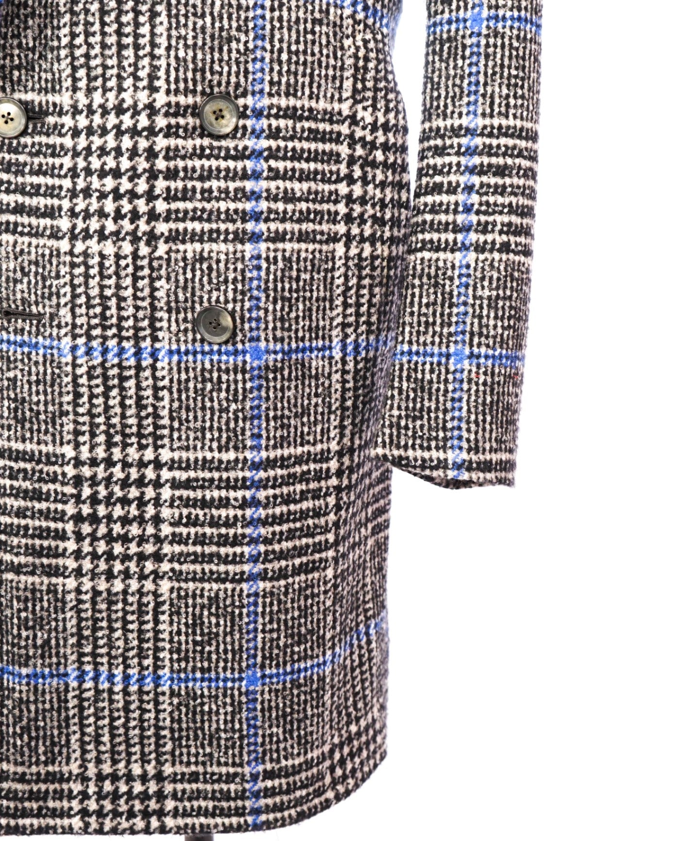 $9,165 ISAIA - Plaids & Checks **87% CASHMERE**/Silk Overcoat - 46R