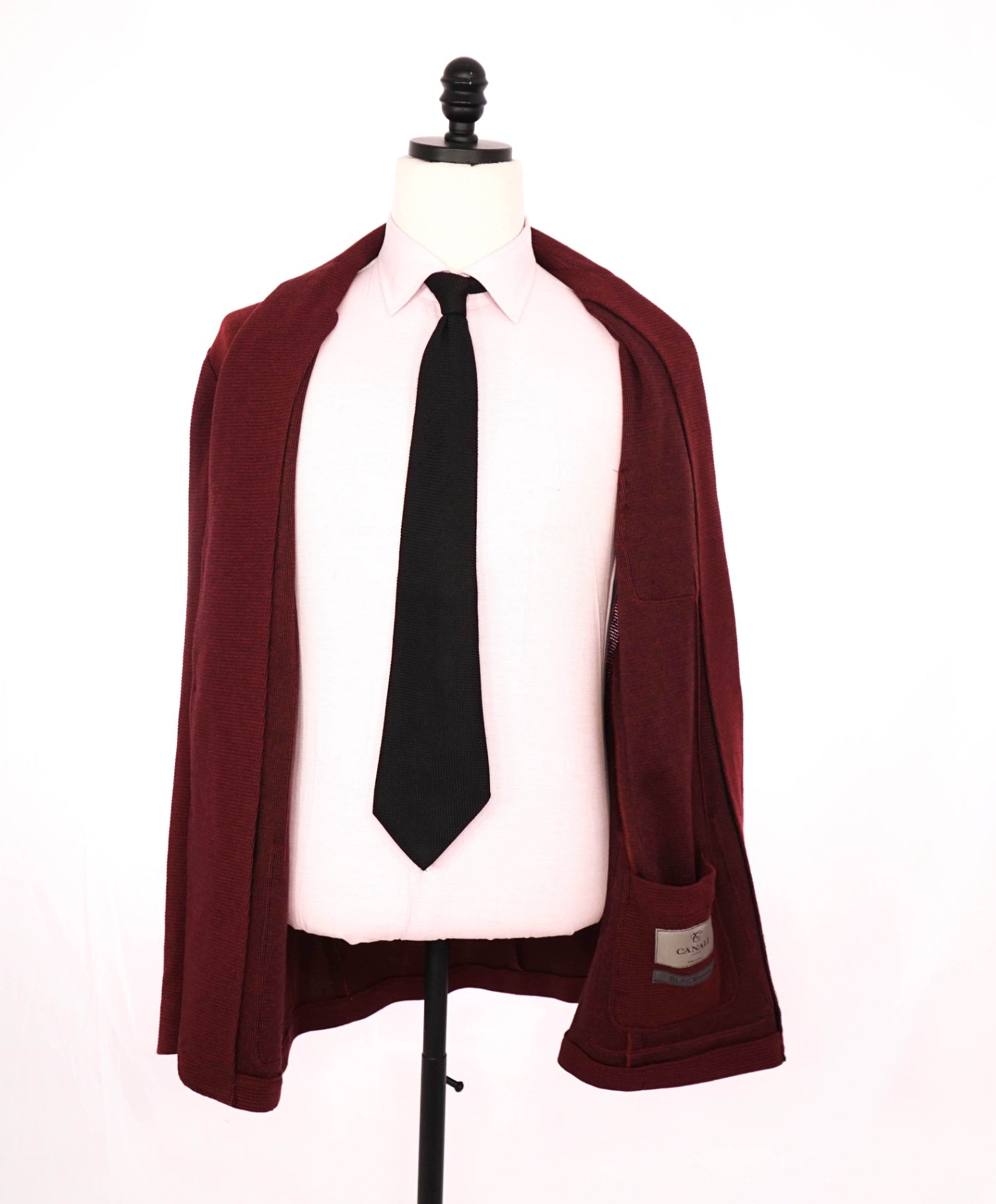 $1,045 CANALI - "BLACK EDITION" Red Cotton Blend Blazer - 42R