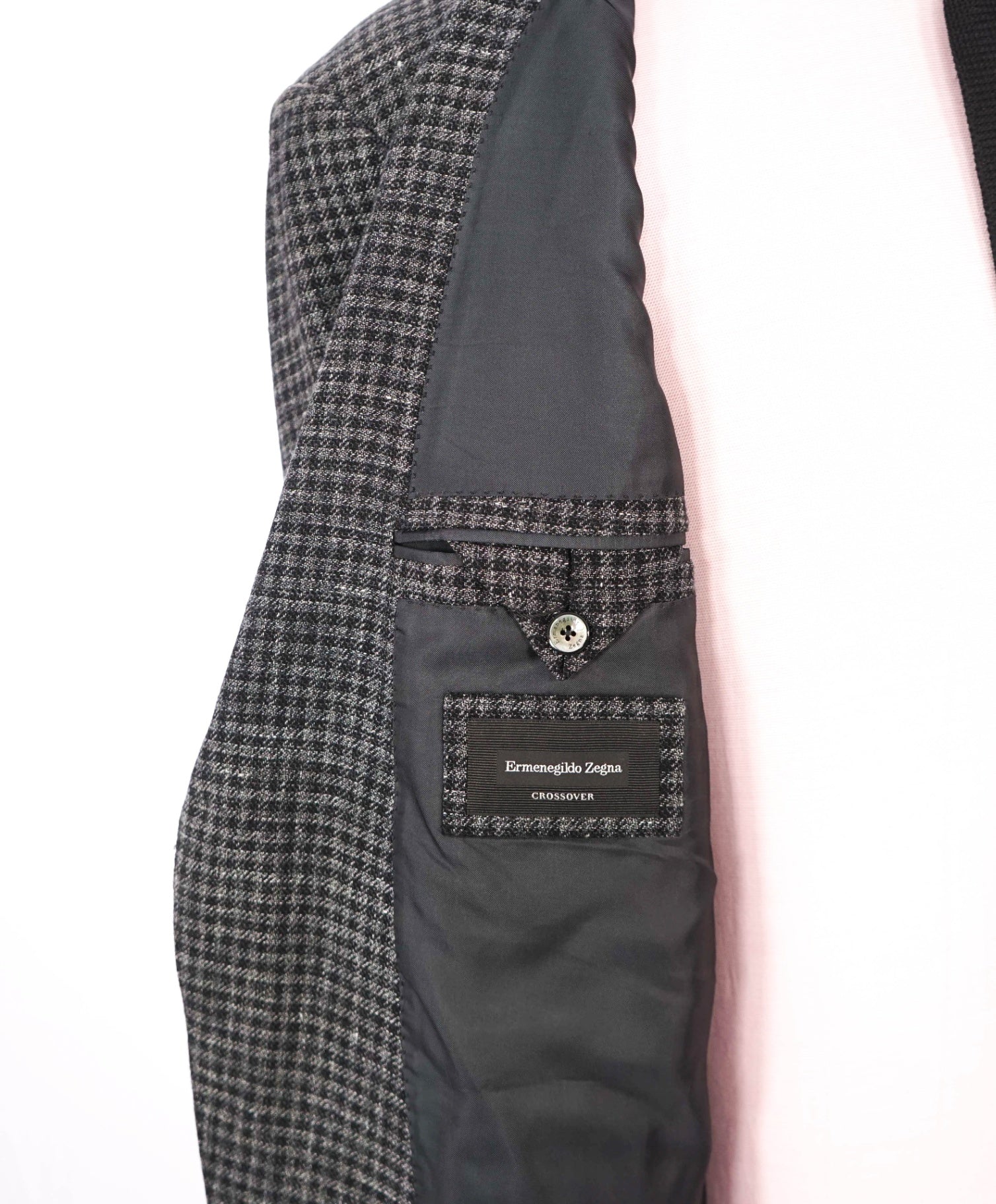 $3,750 ZEGNA - Gray Wool/Linen/Silk "CROSSOVER" Sport Coat - 46R