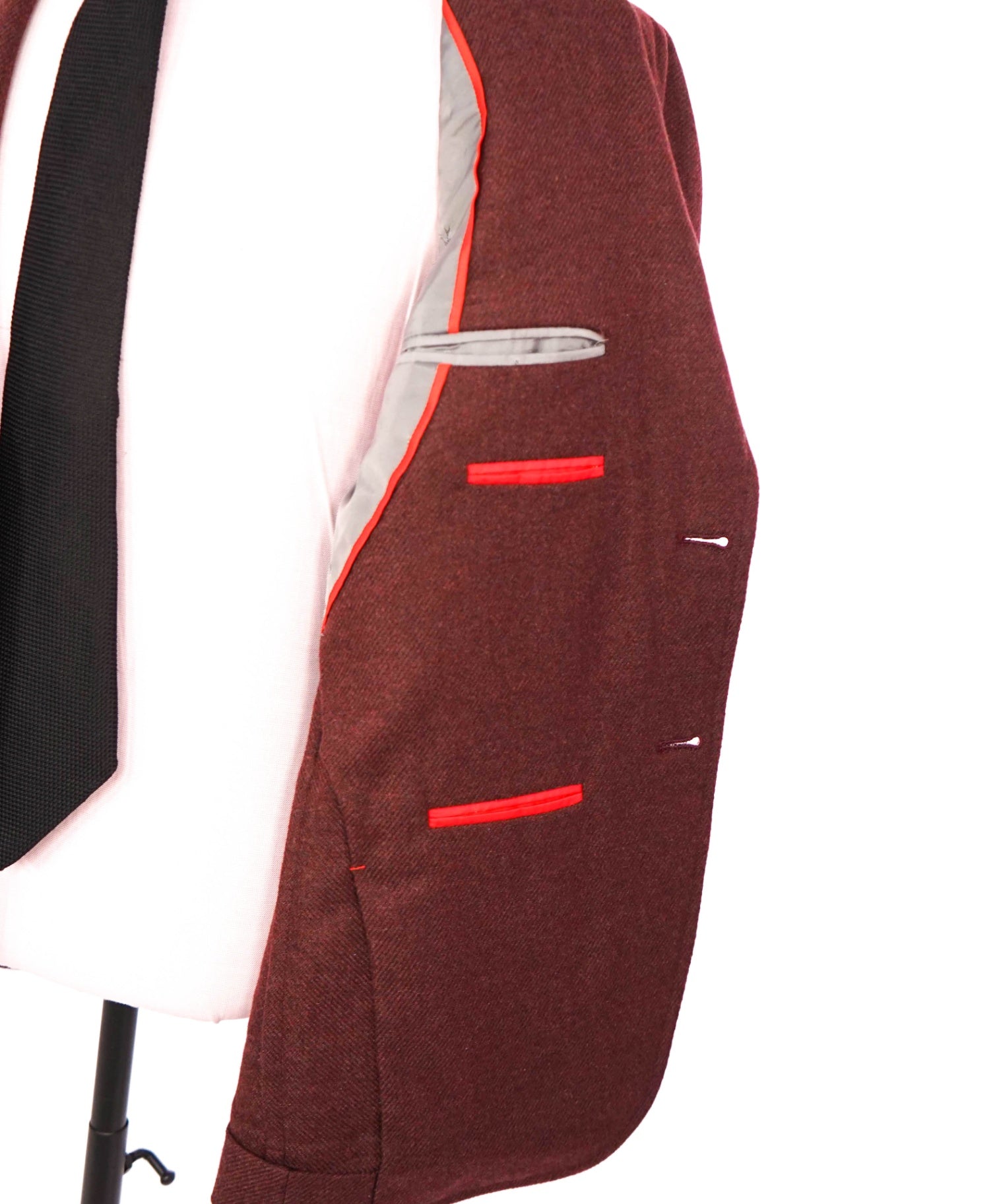 $5,200 ISAIA - Burgundy PURE CASHMERE Sport Jacket - 42R